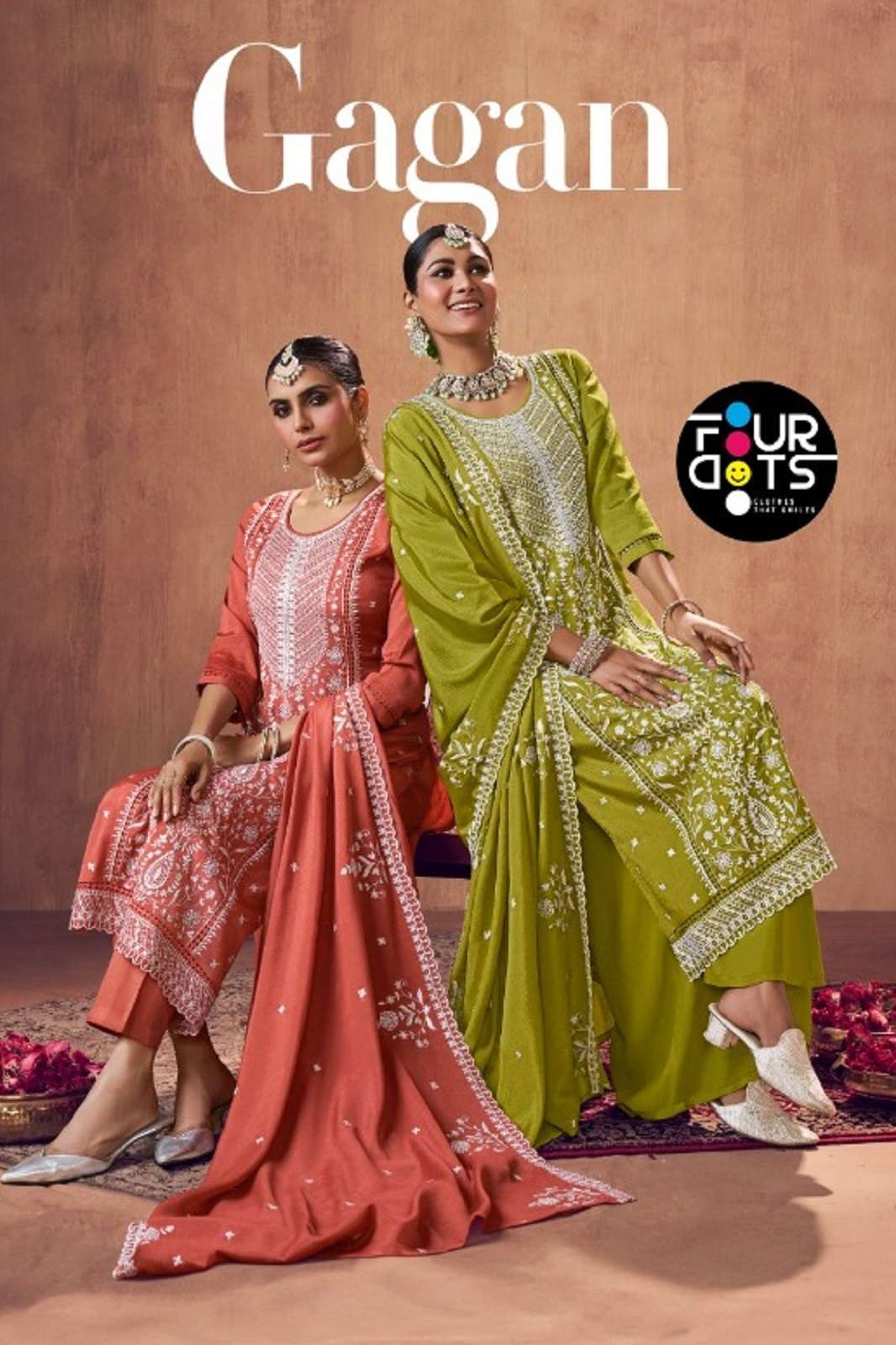 FOURDOTS GAGAN CHINON LAKHNAVI WORKED SUITS