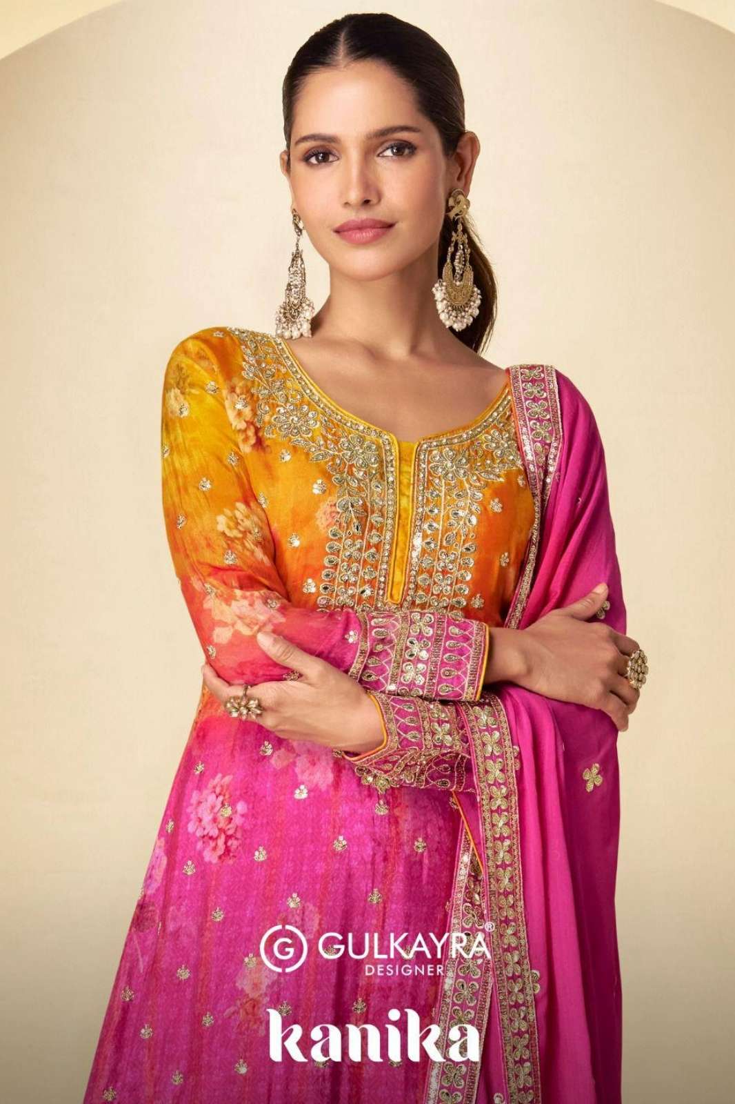 Gulkayra KANIKA Ready to wear Premium Embroidered Real Chinon Suit