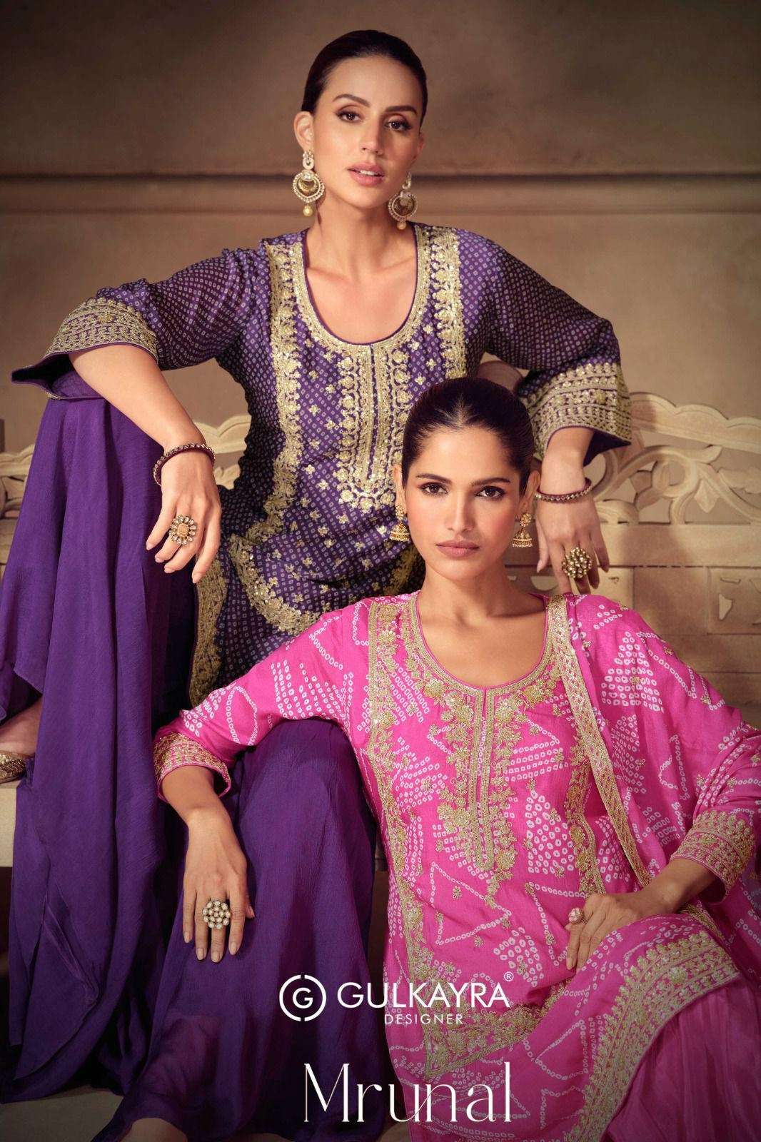 Gulkayra MRUNAL Ready to wear Premium Embroidered Real Chinon Suit