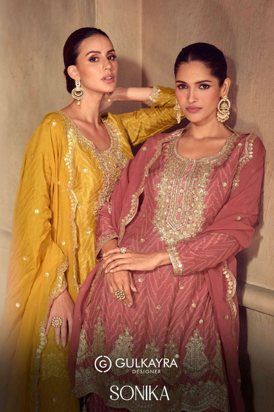 Gulkayra SONIKA Ready to wear Premium Embroidered Real Chinon Suit