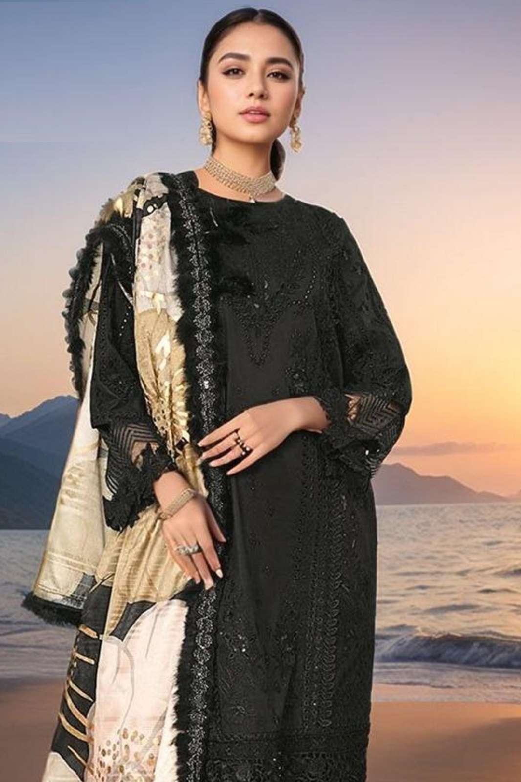 HOOR TEX H 381 A TO D HEAVY RAYON EMBROIDERED SUITS