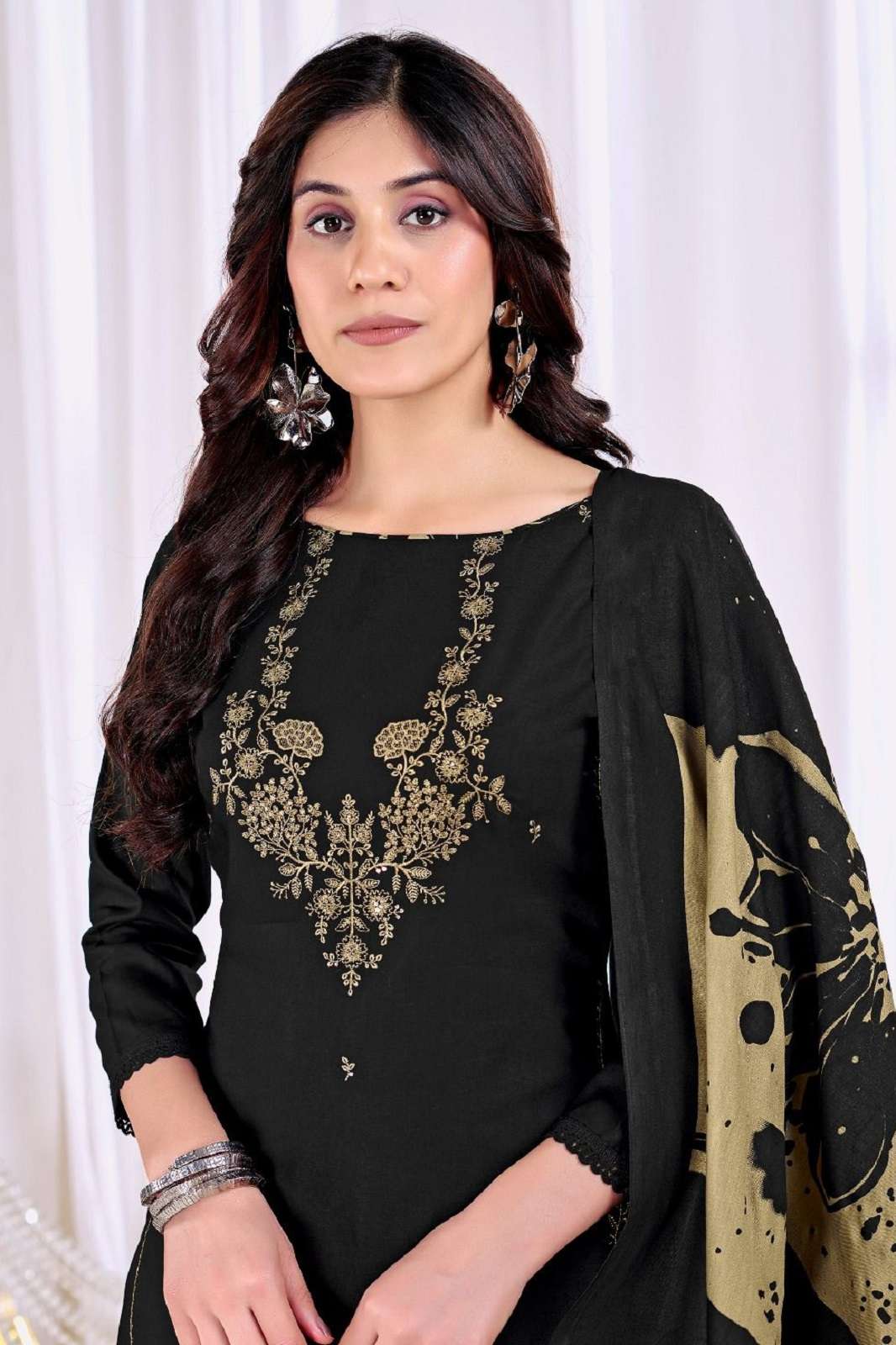 JAMATMAL TILOKCHAND BLACK STONE VOL 12 RAYON DRESS MATERIALS