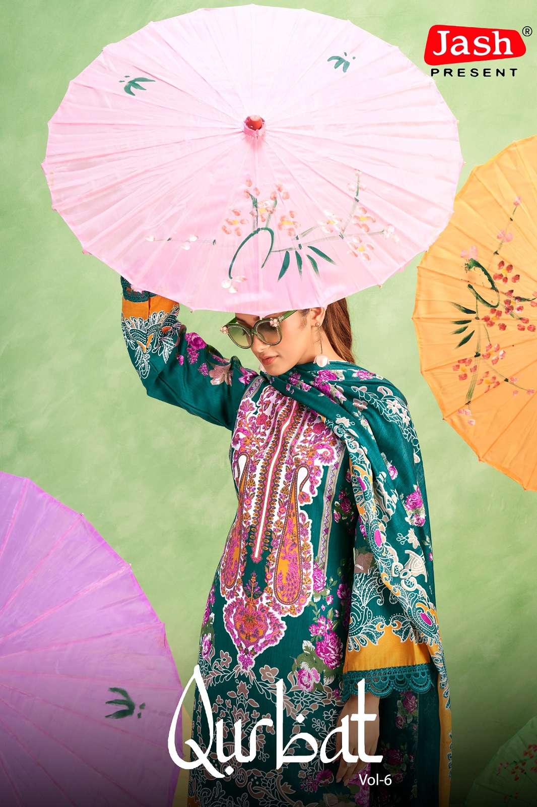 JASH QURBAT VOL 6 COTTON PRINTED DRESS MATERIALS