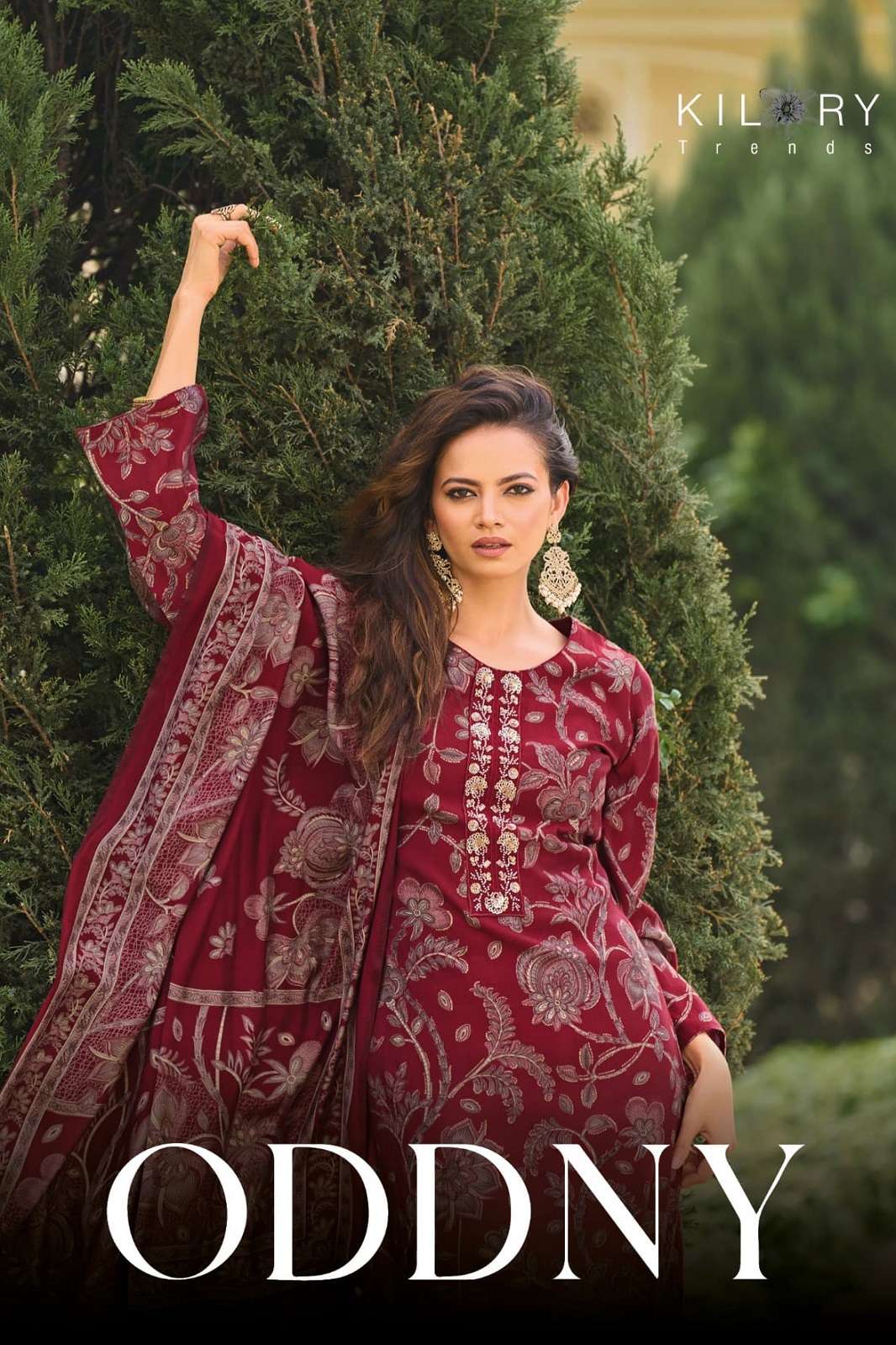 KILORY TRENDS ODDNY MUSLINE HANDWORKED DRESS MATERIALS