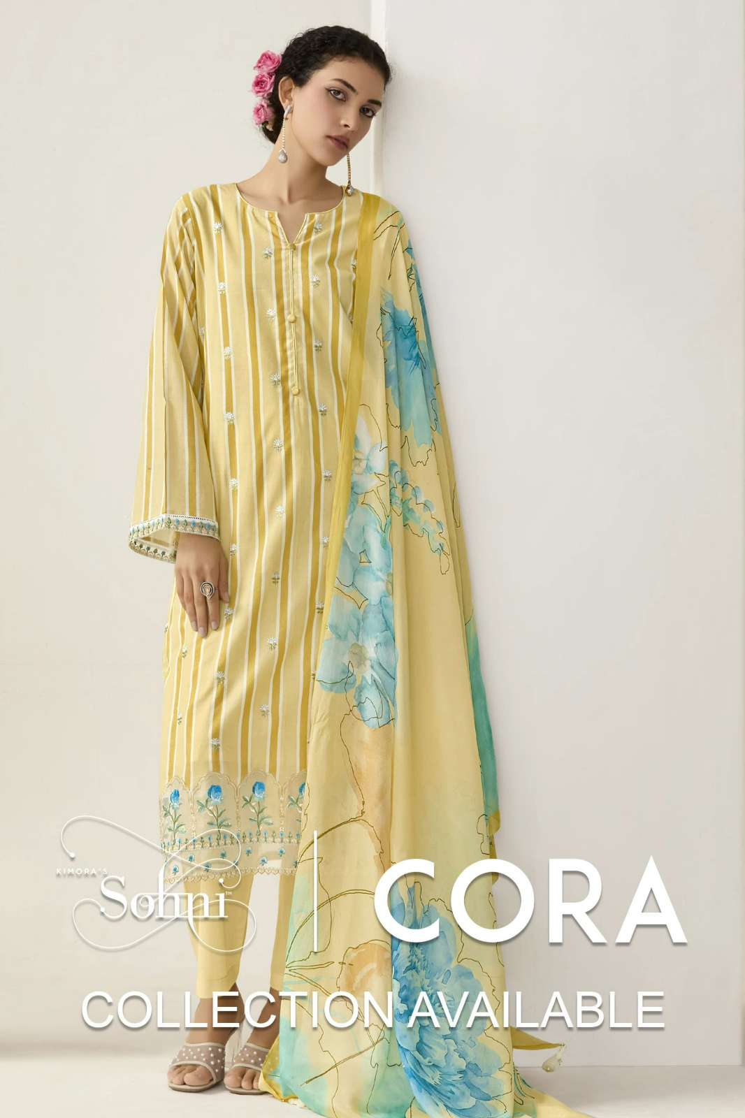 KIMORA SOHNI CORA PURE MUSLIN DIGITAL PRINTED SUIT WITH EMBROIDERY 