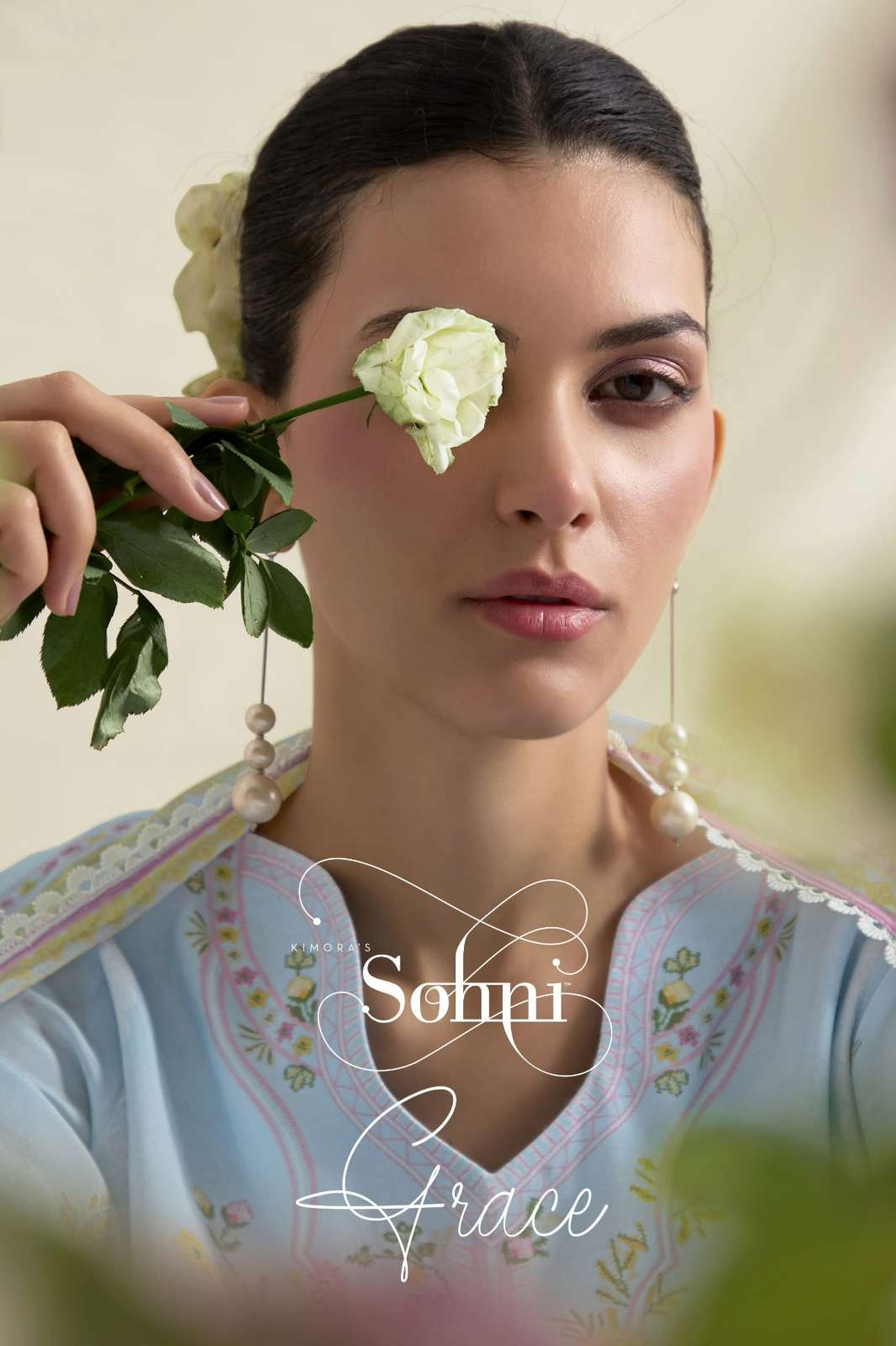 KIMORA SOHNI GRACE PURE MUSLIN DIGITAL PRINTED SUIT WITH RESHAM EMBROIDERY 