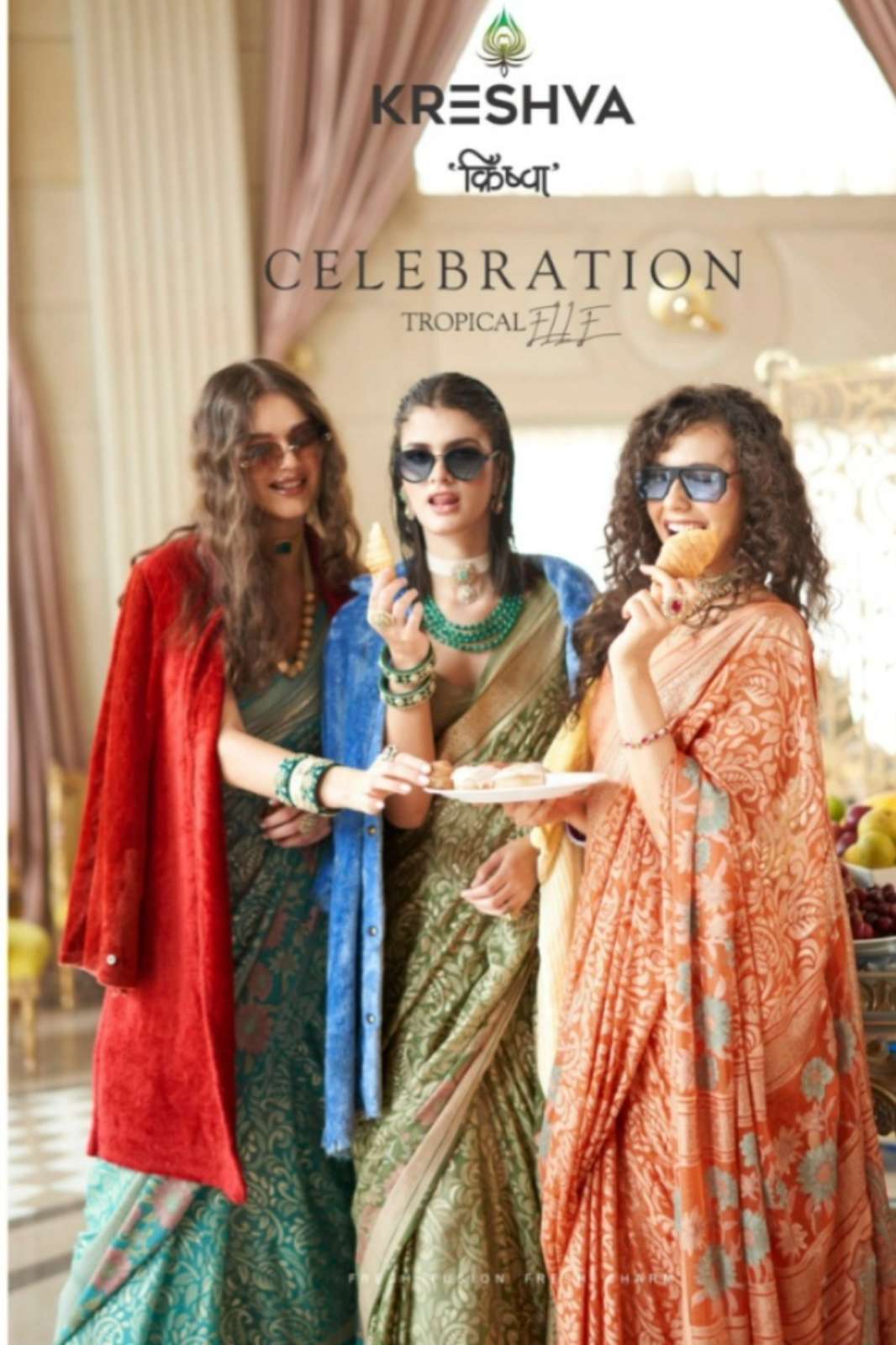 Kreshva Celebration Georgette Uniform Wear Fancy Designer Saree