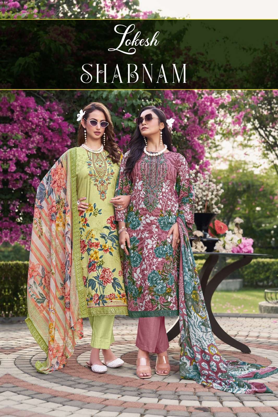 LEVISHA SHABNAM CAMBRIC COTTON EMBROIDERED DRESS MATERIALS