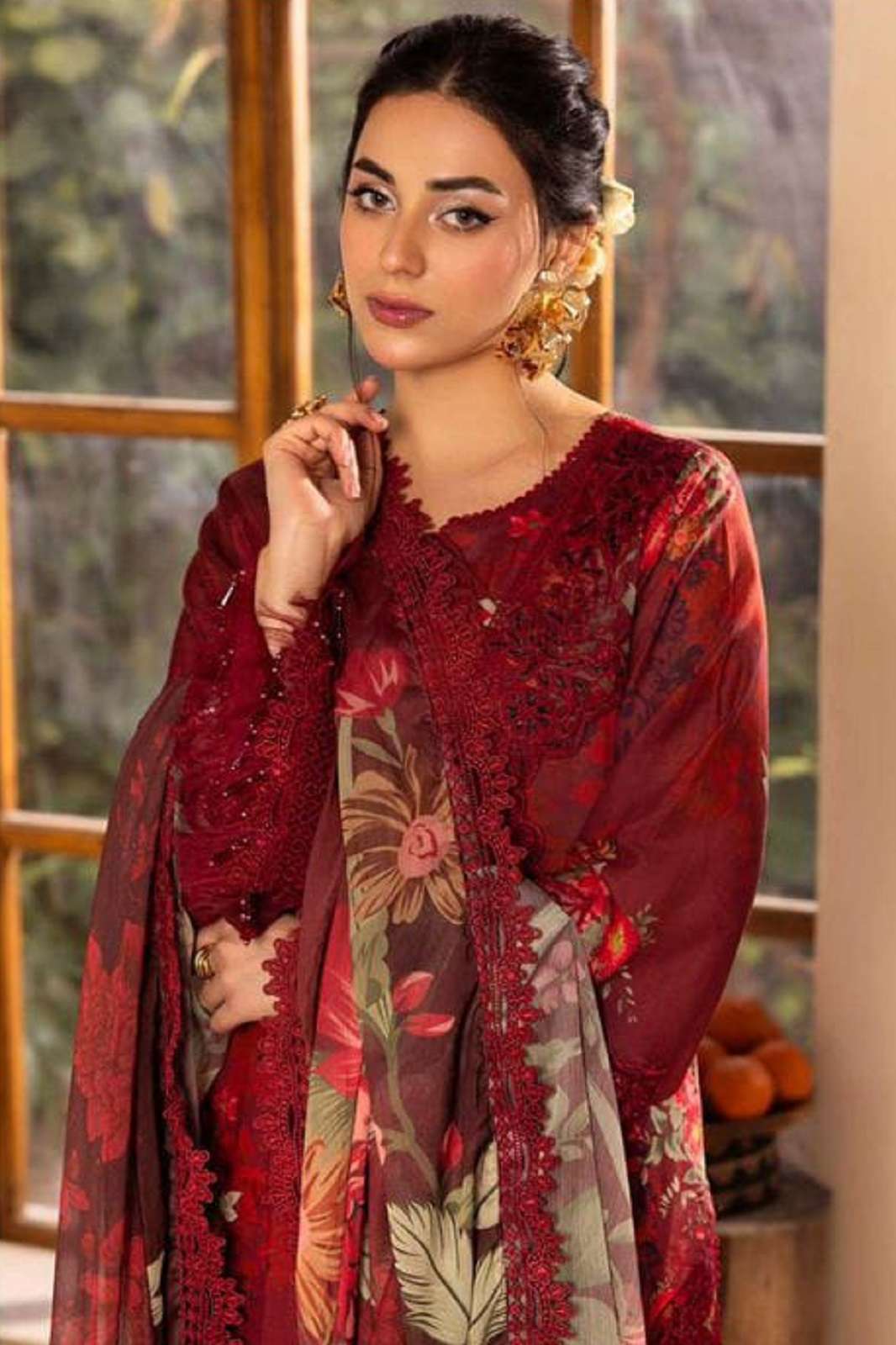 MEHBOOB TEX 1635 & 1637 COTTON EMBROIDERED DRESS MATERIALS