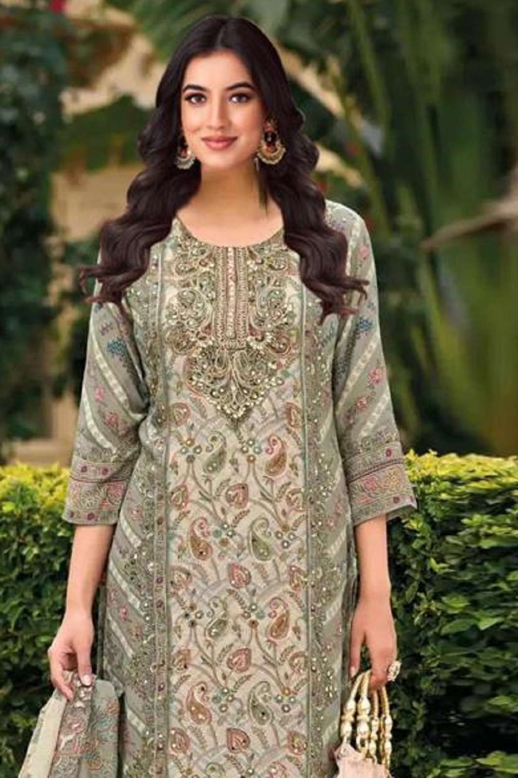 MEHBOOB TEX 1652 B C PURE VISCOSE HANDWORKED SUITS