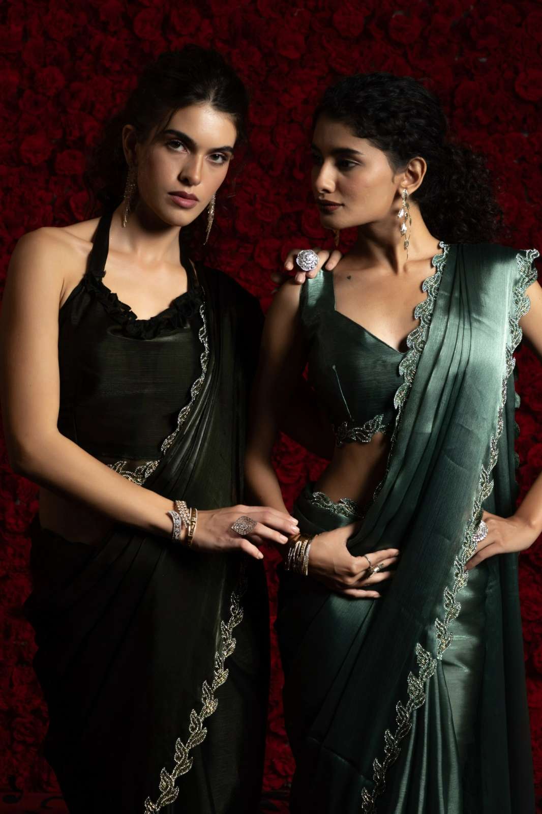 Mehek 1238 Series Tissue Chiffon Designer Hand work Zarkan Saree