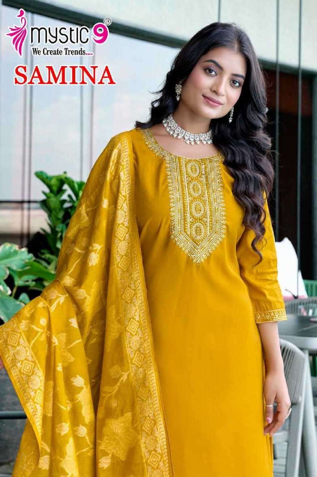 MYSTIC9 SAMINA VOL 1 ROMAN SILK READY TO WEAR KURTIES