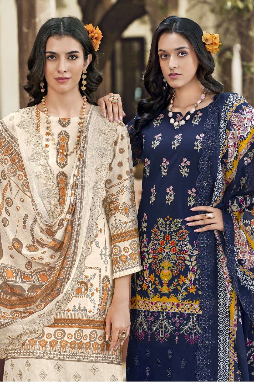 PAKIZA PRINTS HIMSA VOL 60 LAWN CHIKANKARI DRESS MATERIALS