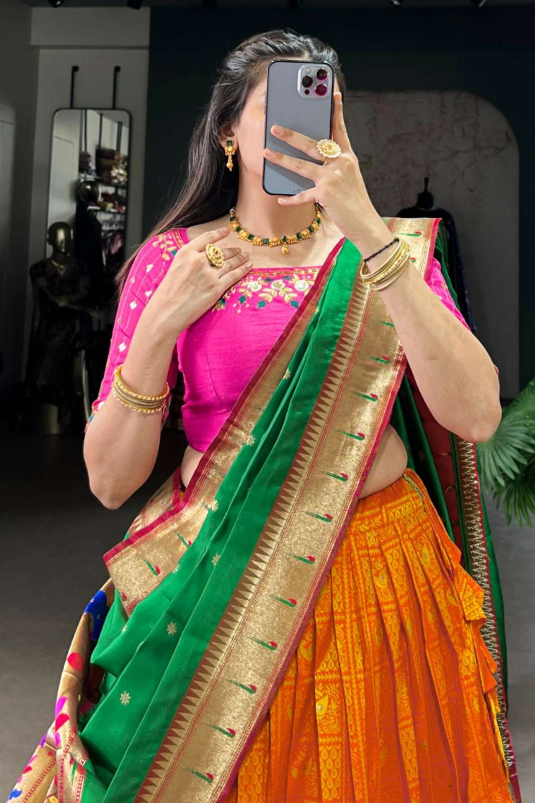 PAYAL CREATION 2027ONG Designer Zari Weaving Work Lehenga Choli