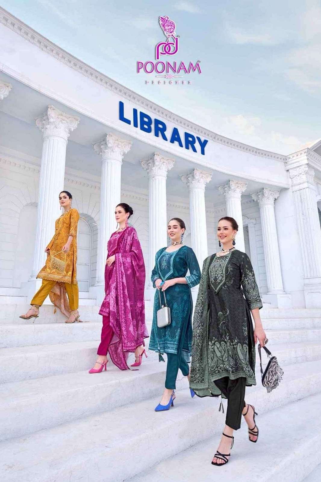 POONAM DESIGNER CREPE HANDWORKED READY TO WEAR STRAIGHT KURTIES