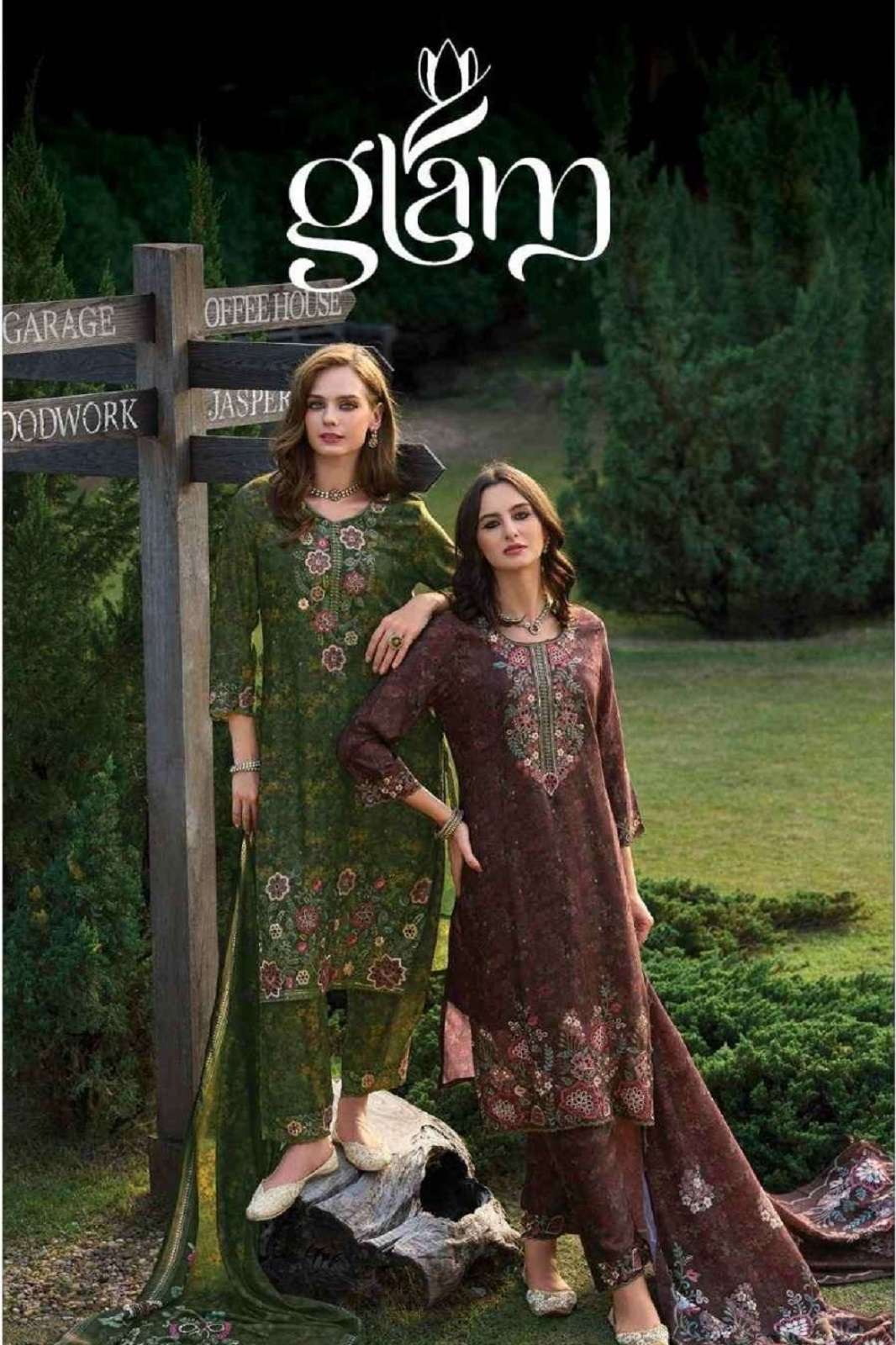 POONAM DESIGNER GLAM READY TO WEAR STRAIGHT KURTIES