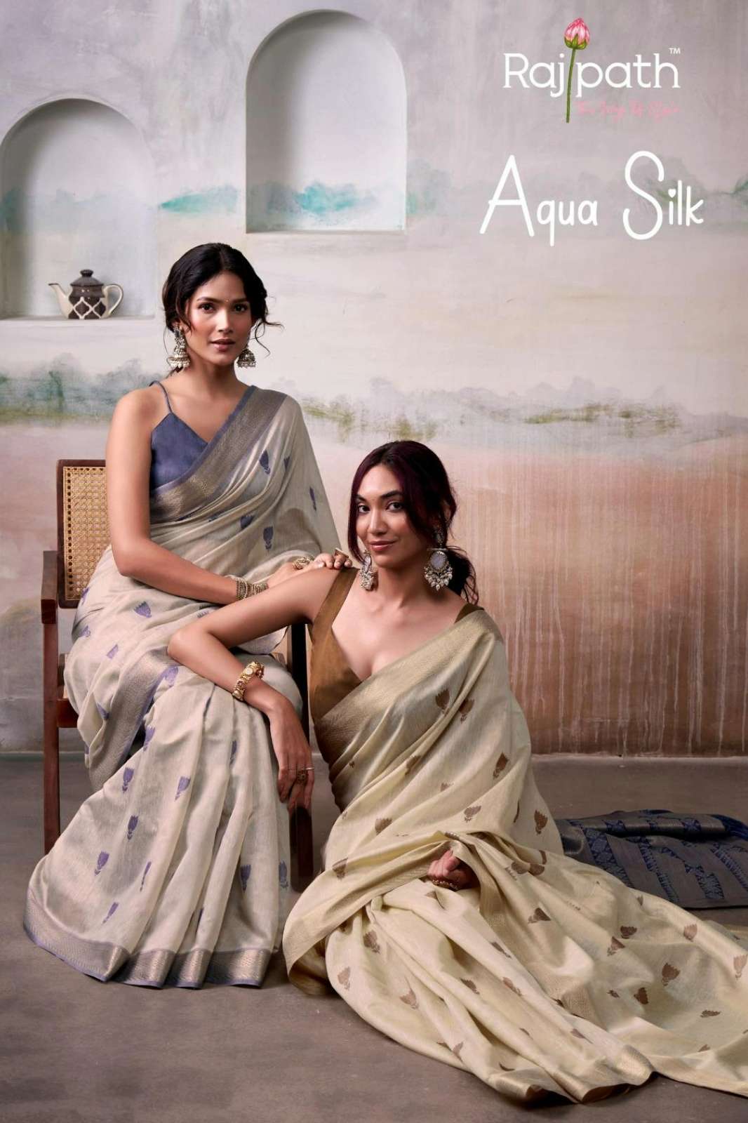 Rajpath AQUA SILK Wonderful Designer Modal Cotton Saree