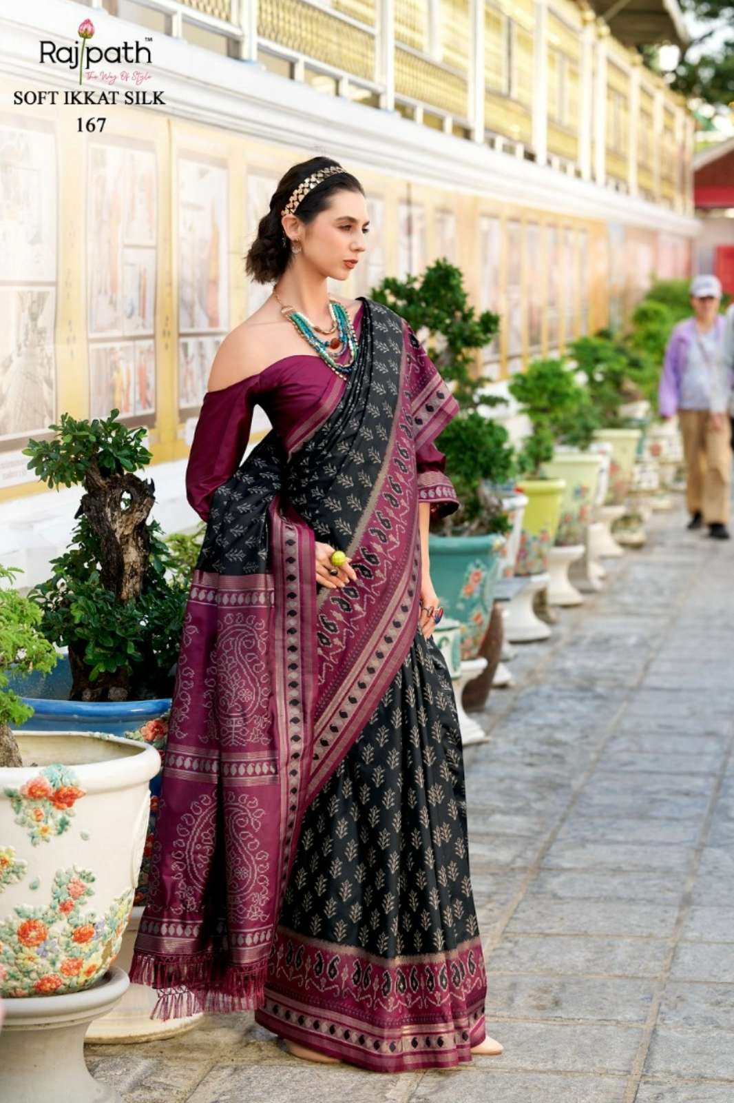 Rajpath Taj Mahal Vol 2 Beautiful Soft Ikkat Silk Zari Weaving Saree