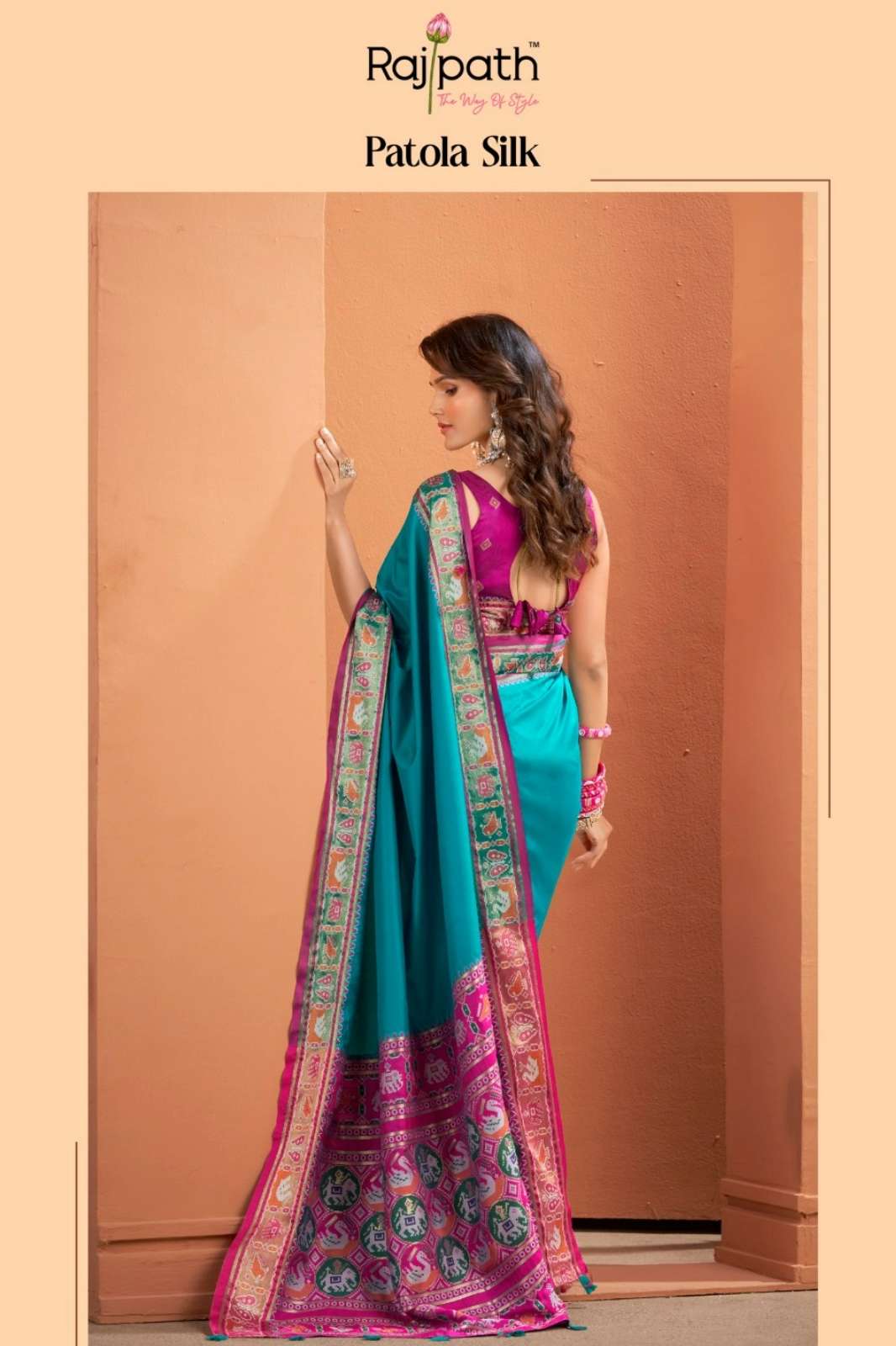 Rajpath Vrundavan Weaving Work Designer Silk Saree
