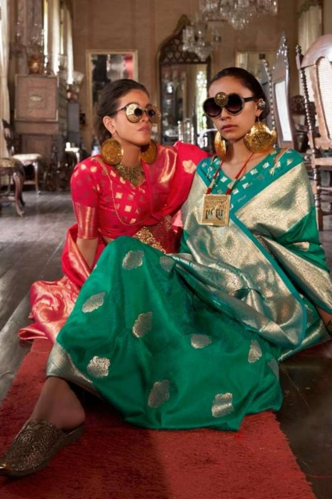 Rajtex KARNIVAL GOLD HANDLOOM WEAVING SILK SAREE