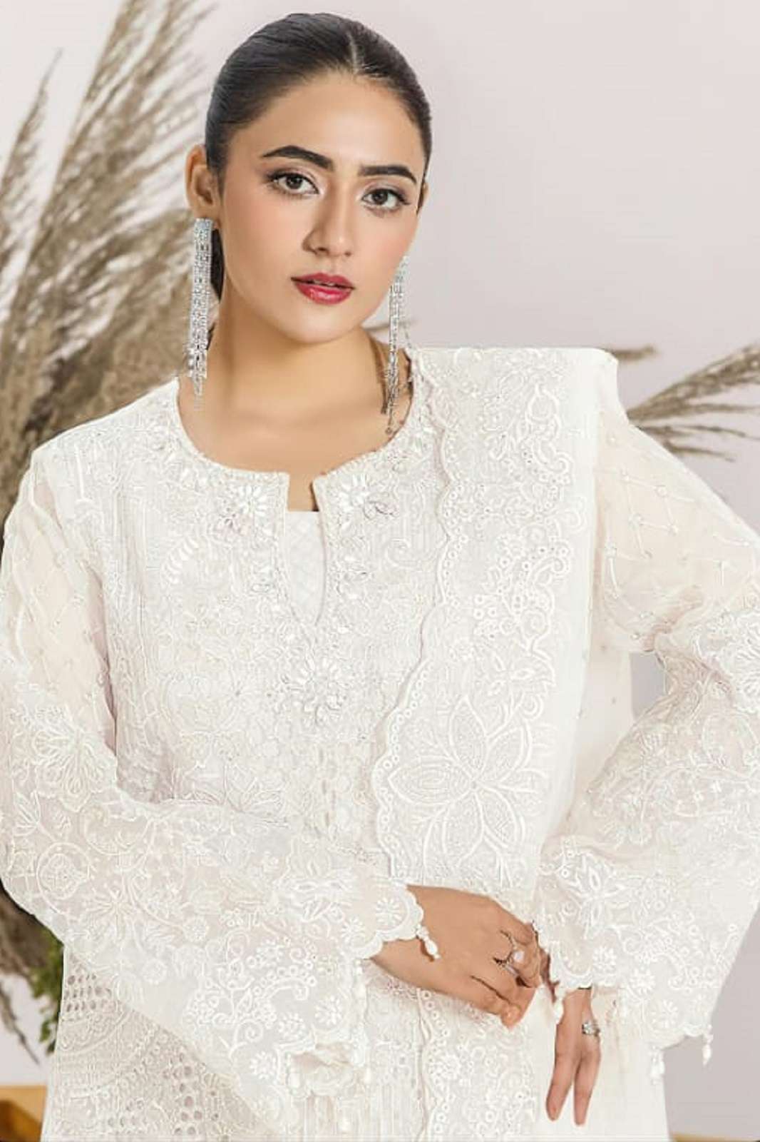 SAJIDA SD 1047 A TO D ORGANZA EMBROIDERED SUITS