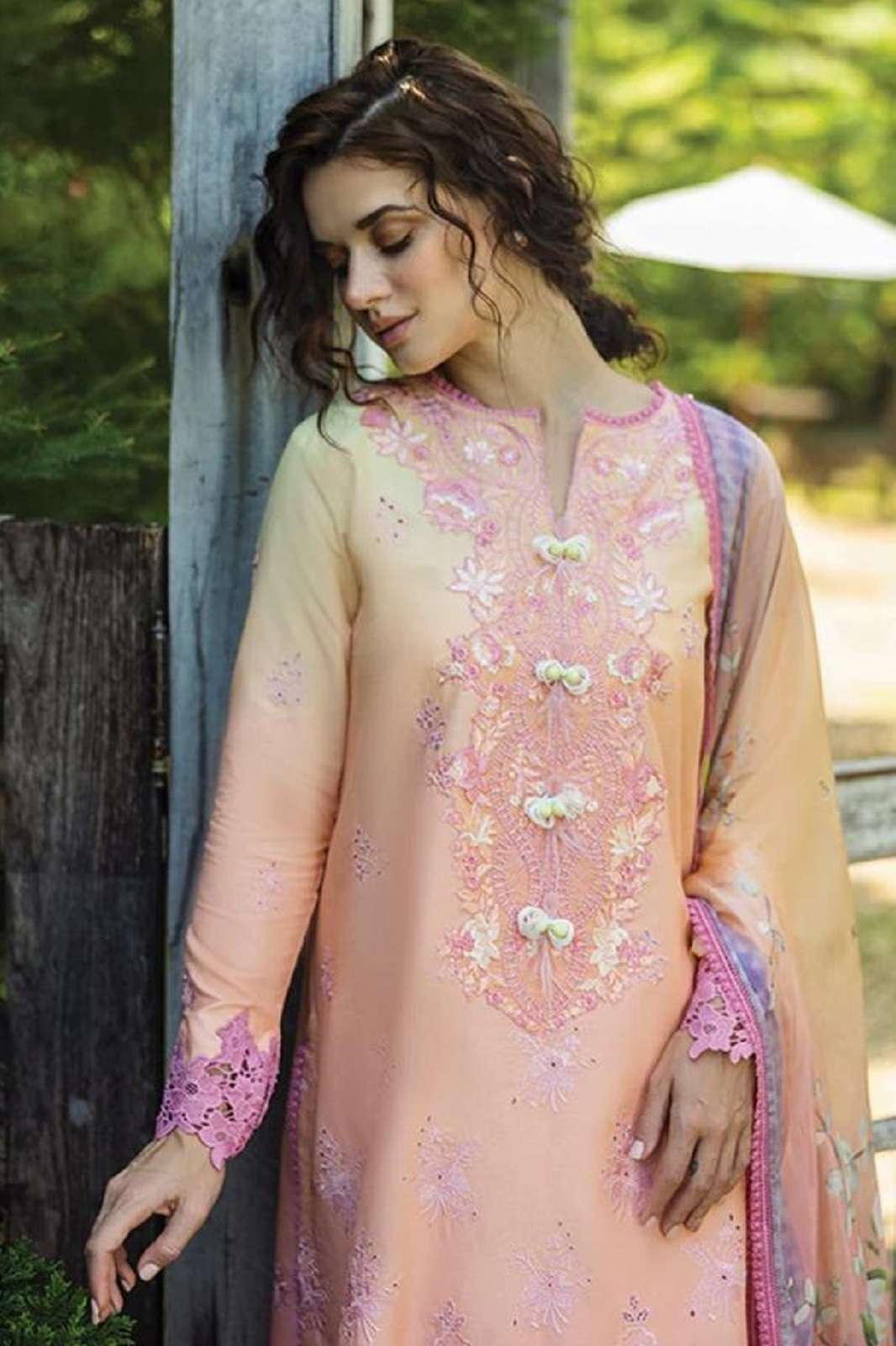 SANIYA TRENDZ MUSHQ COTTON EMBROIDERED DRESS MATERIALS