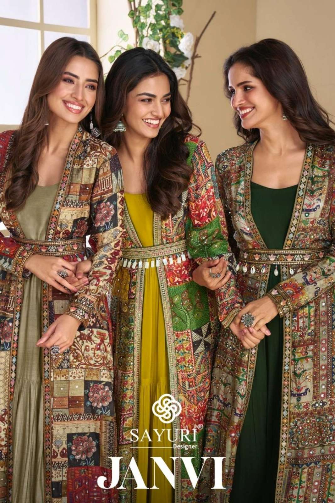SAYURI JANVI READY TO WEAR REAL GEORGETTE EMBROIDERED DESIGNER DRESS