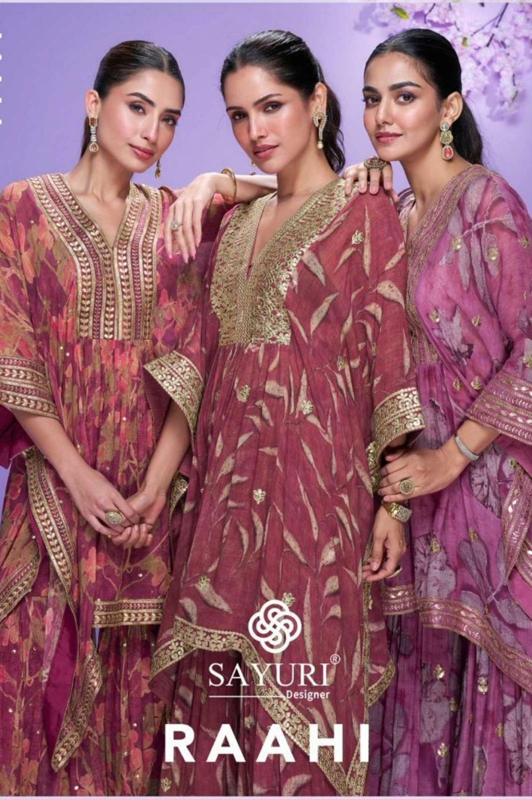 SAYURI RAAHI READY TO WEAR REAL GEORGETTE EMBROIDERED DESIGNER DRESS