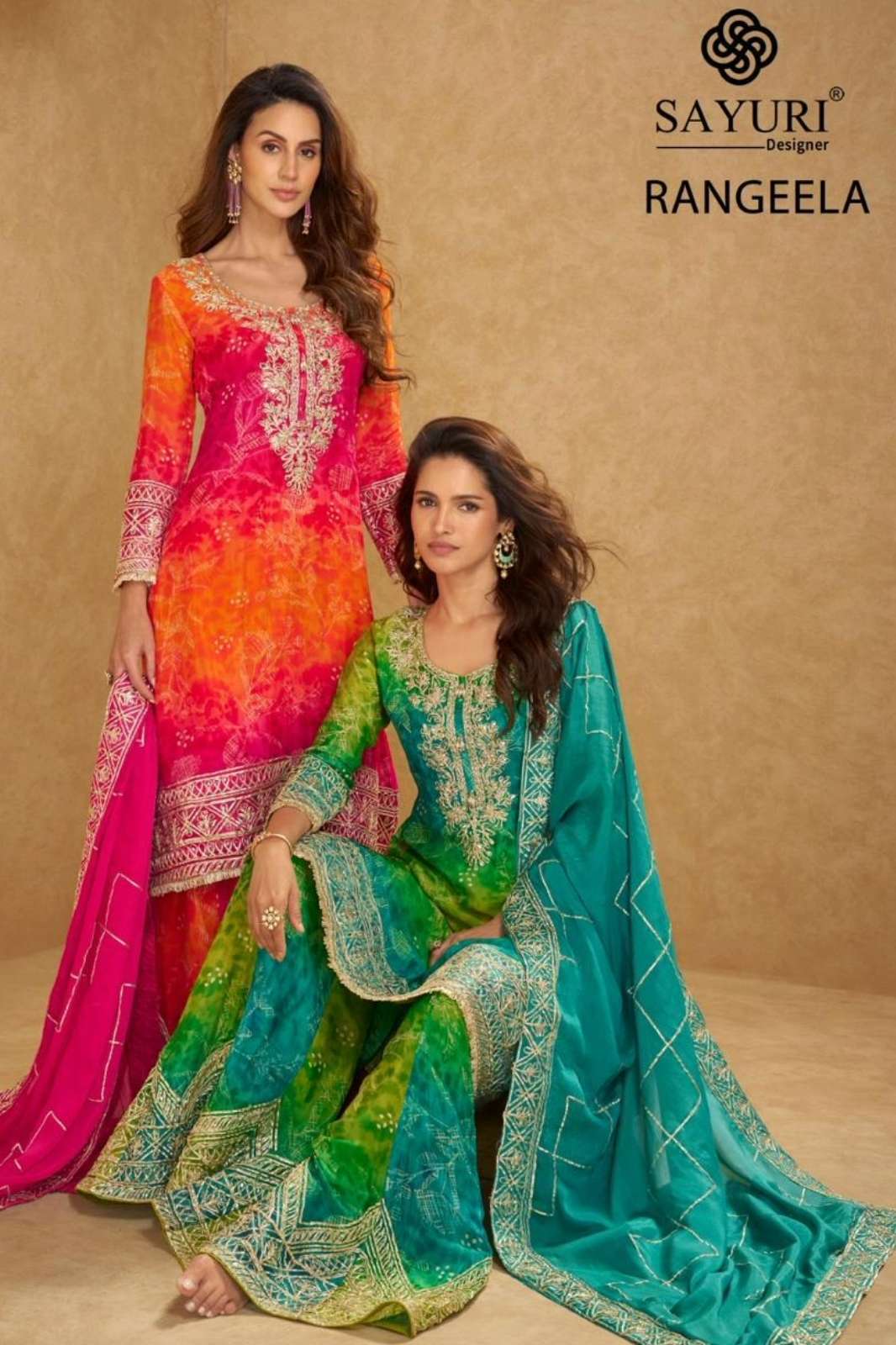 SAYURI RANGEELA READY TO WEAR PREMIUM REAL CHINON SILK SUIT