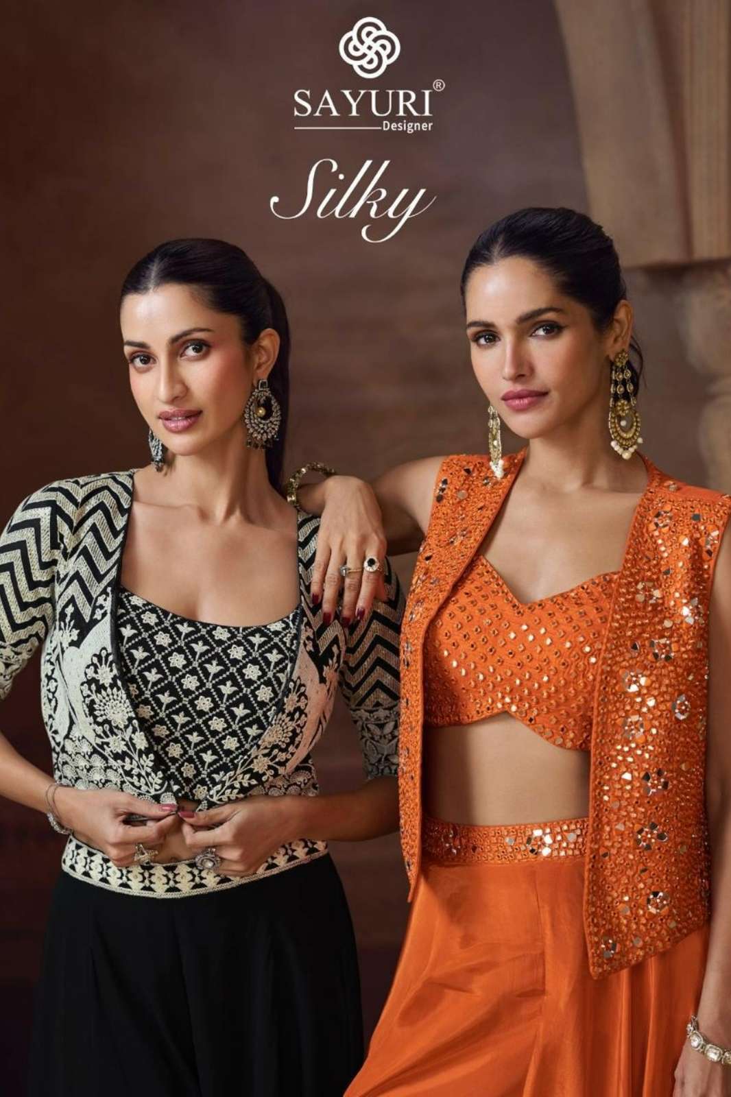 SAYURI SILKY READY TO WEAR PREMIUM REAL CHINON SILK DESIGNER DRESS