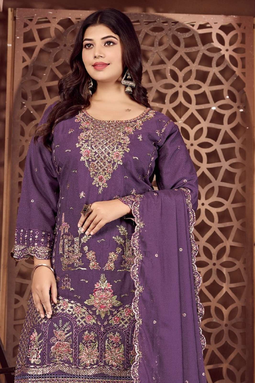 SERINE S 699 A TO D GEORGETTE EMBROIERED DRESS MATERIALS