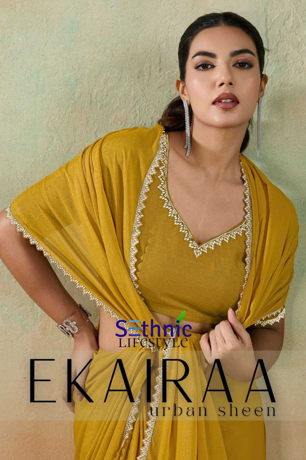 Sethnic Ekairaa 97001 to 97005 Cocktail Wear Matt Georgette Saree