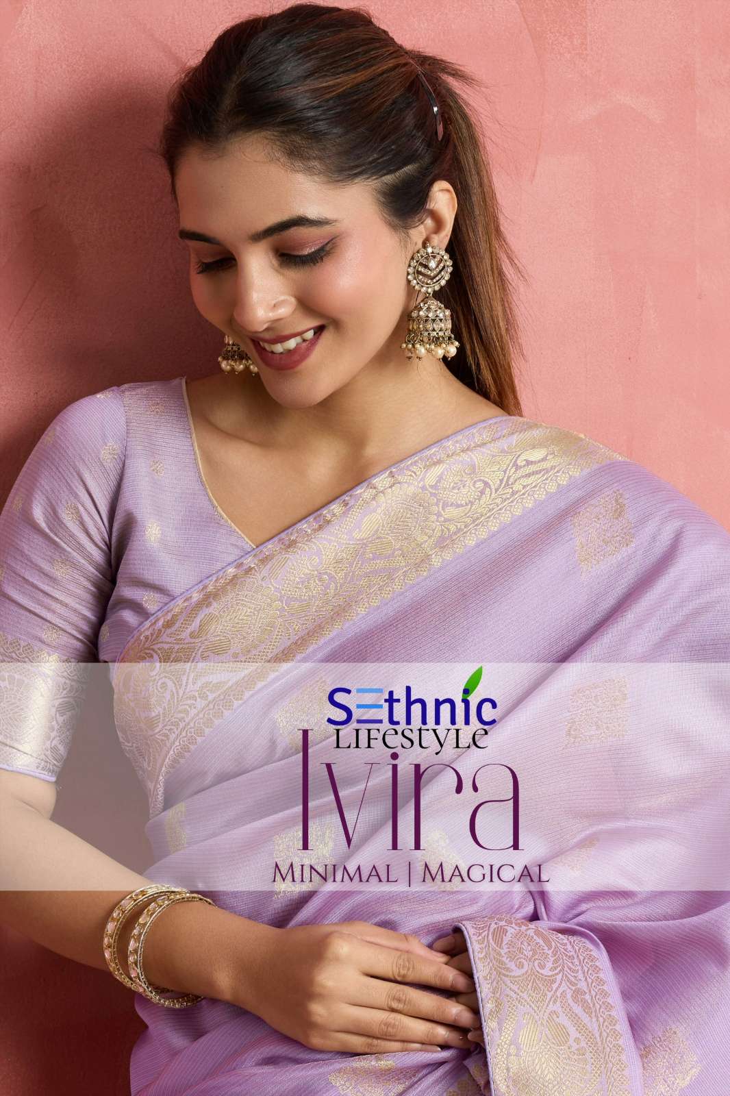Sethnic Lifestyle Ivira 88001 TO 88004 Designer Self Pattern Soft Silk Saree