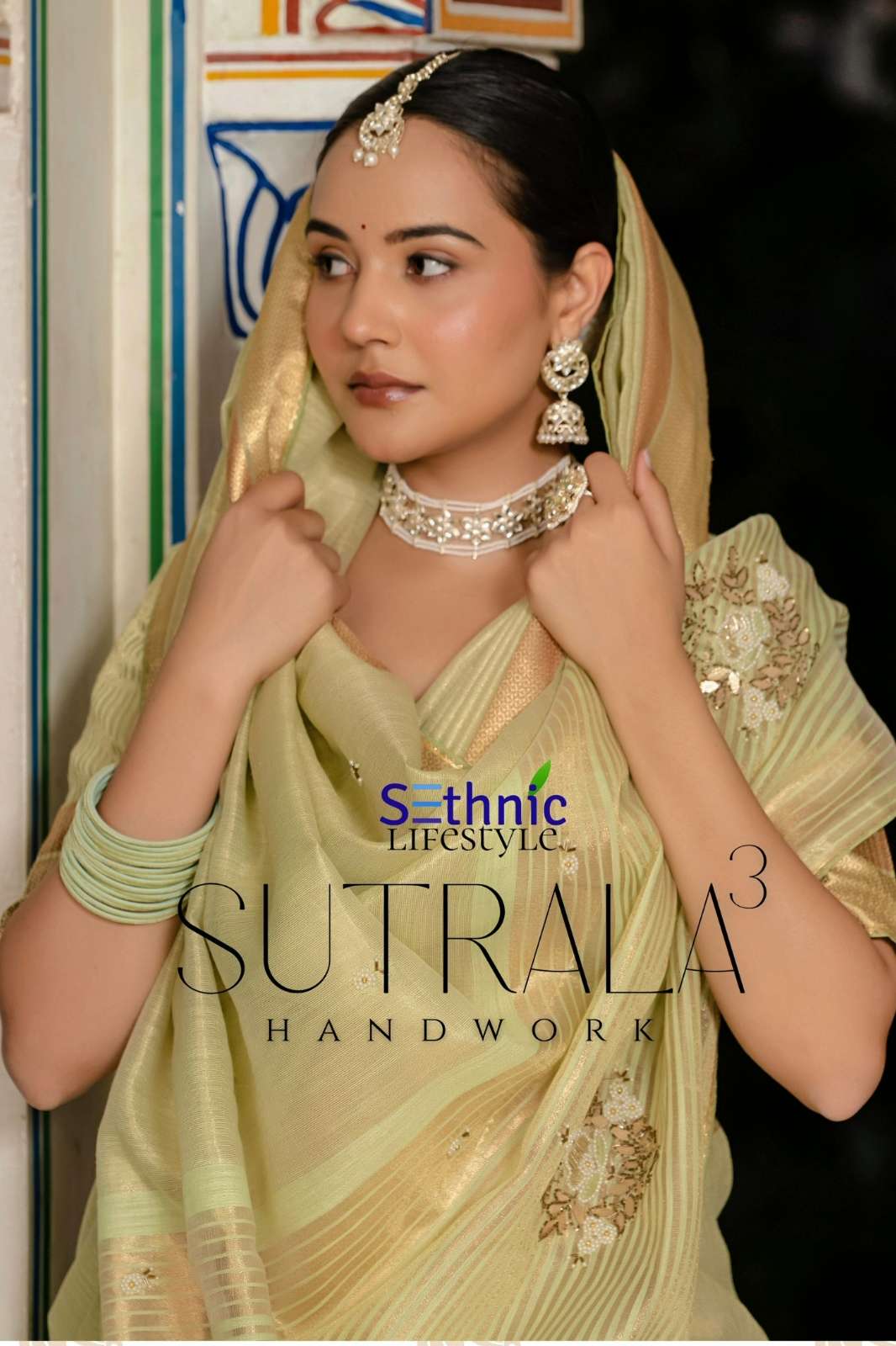 Sethnic Sutrala Vol 3 Indian Women Designer Tissue Linen Saree
