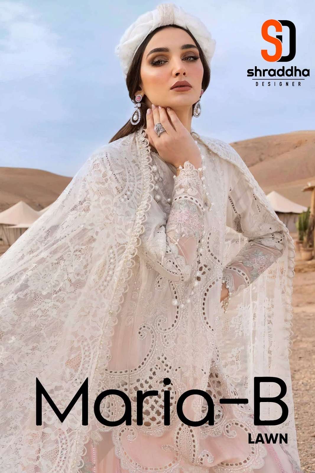 SHRADDHA DESIGNER MARIA B LAWN COTTON EMBROIDERED SUITS