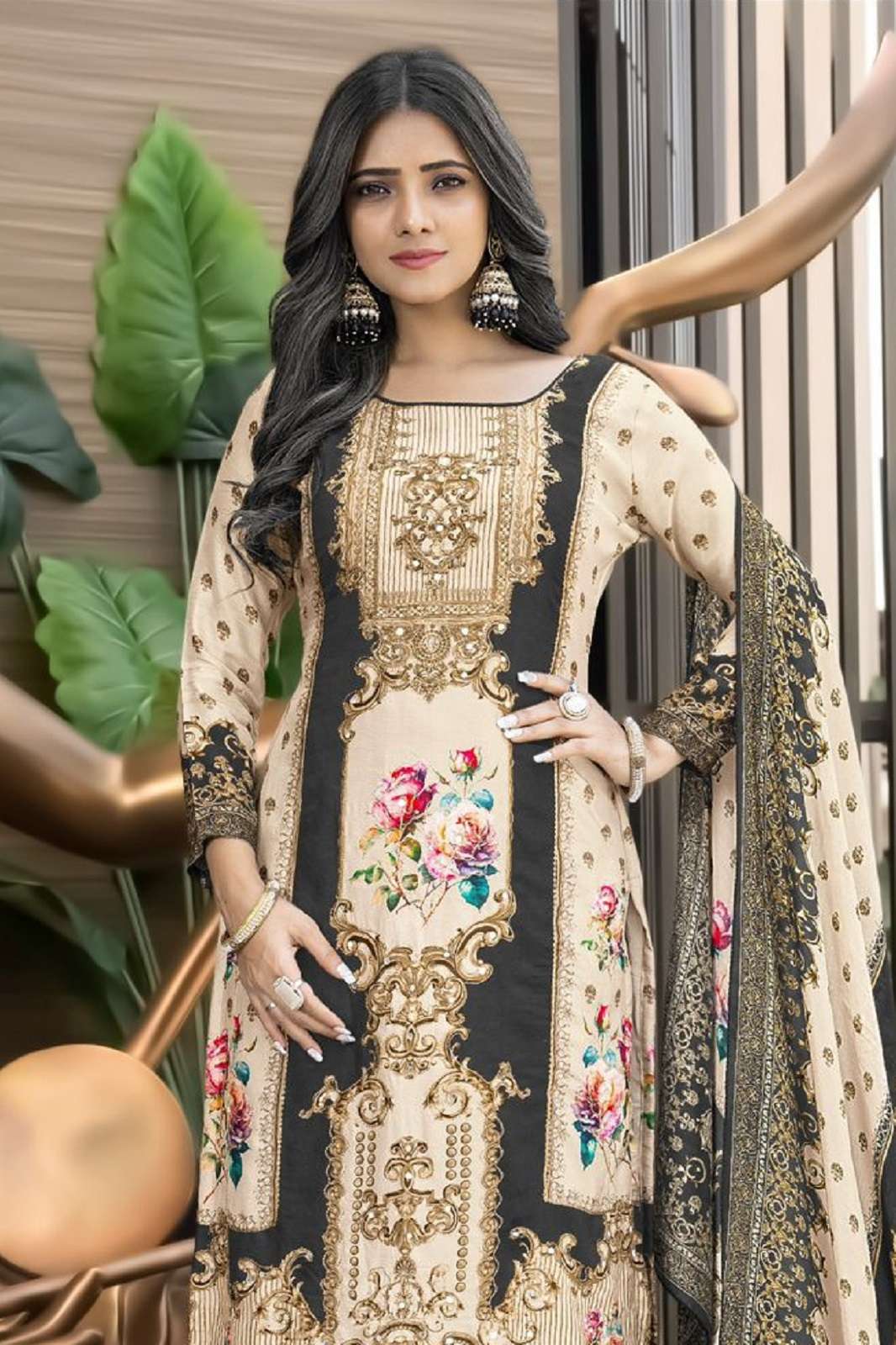 SHREE FAB KT 247 VISCOSE MUSLINE HANDWORKED SUITS