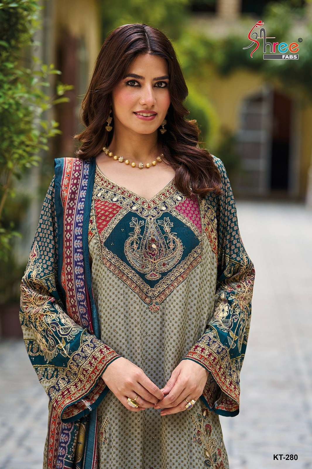 SHREE FAB KT 280 VISCOSE HAND WORKED SUITS