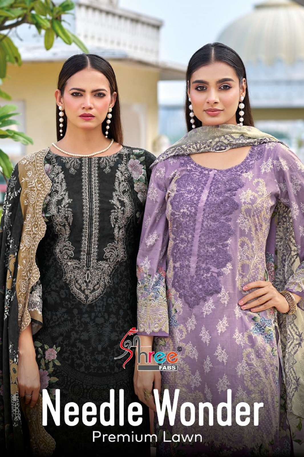 SHREE FAB NEEDLE WONDER PREMIUM LAWN DRESS MATERIALS