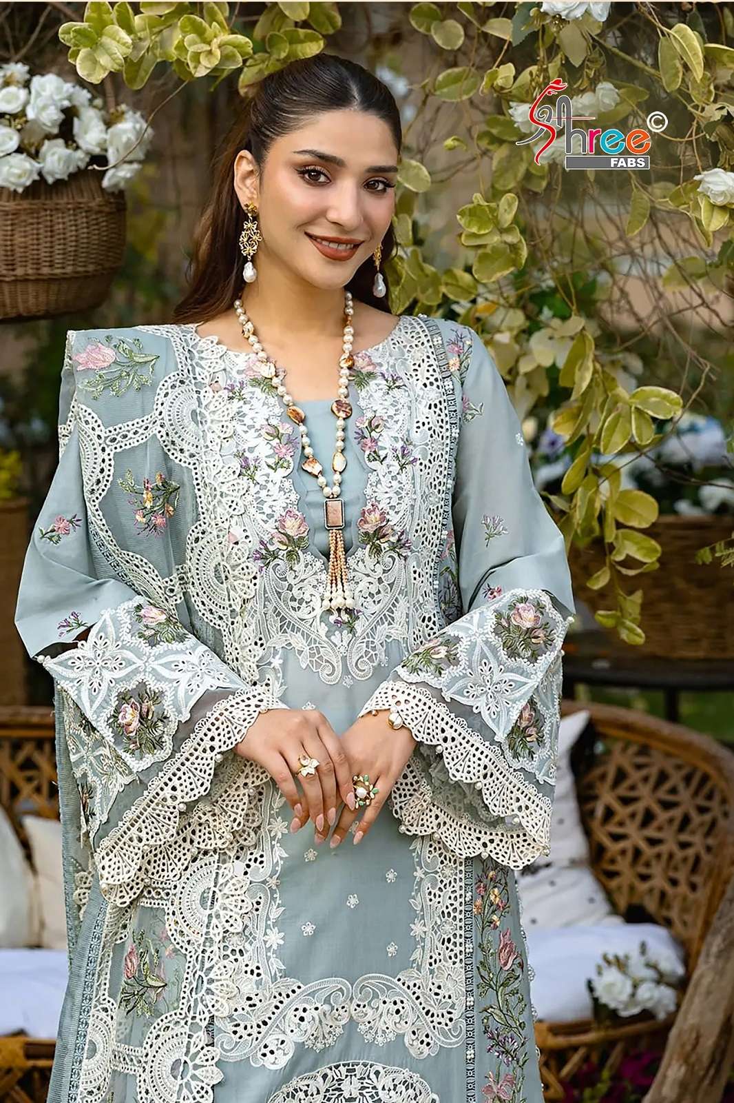 SHREE FAB OMBRE PREMIUM VOL 2 EMBROIDERED PURE COTTON SUITS