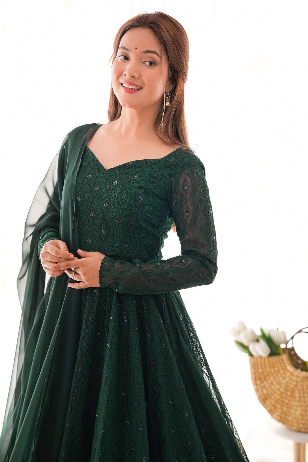 SHRI BALAJI 14980  READY TO WEAR ANARKALI KURTIES