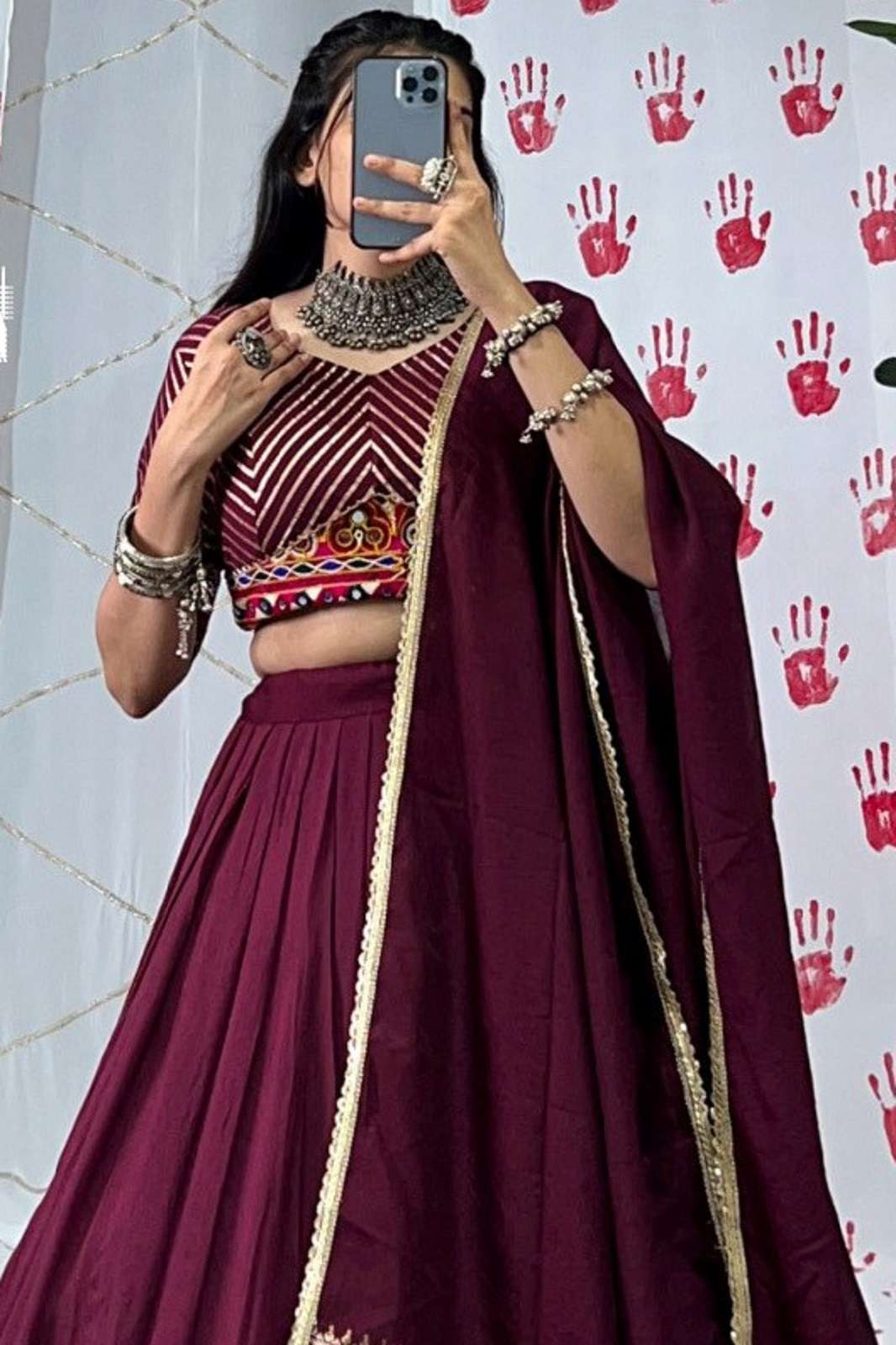 SHRI BALAJI 1747 CHANDERI WEAVING READY TO WEAR LEHENGAS
