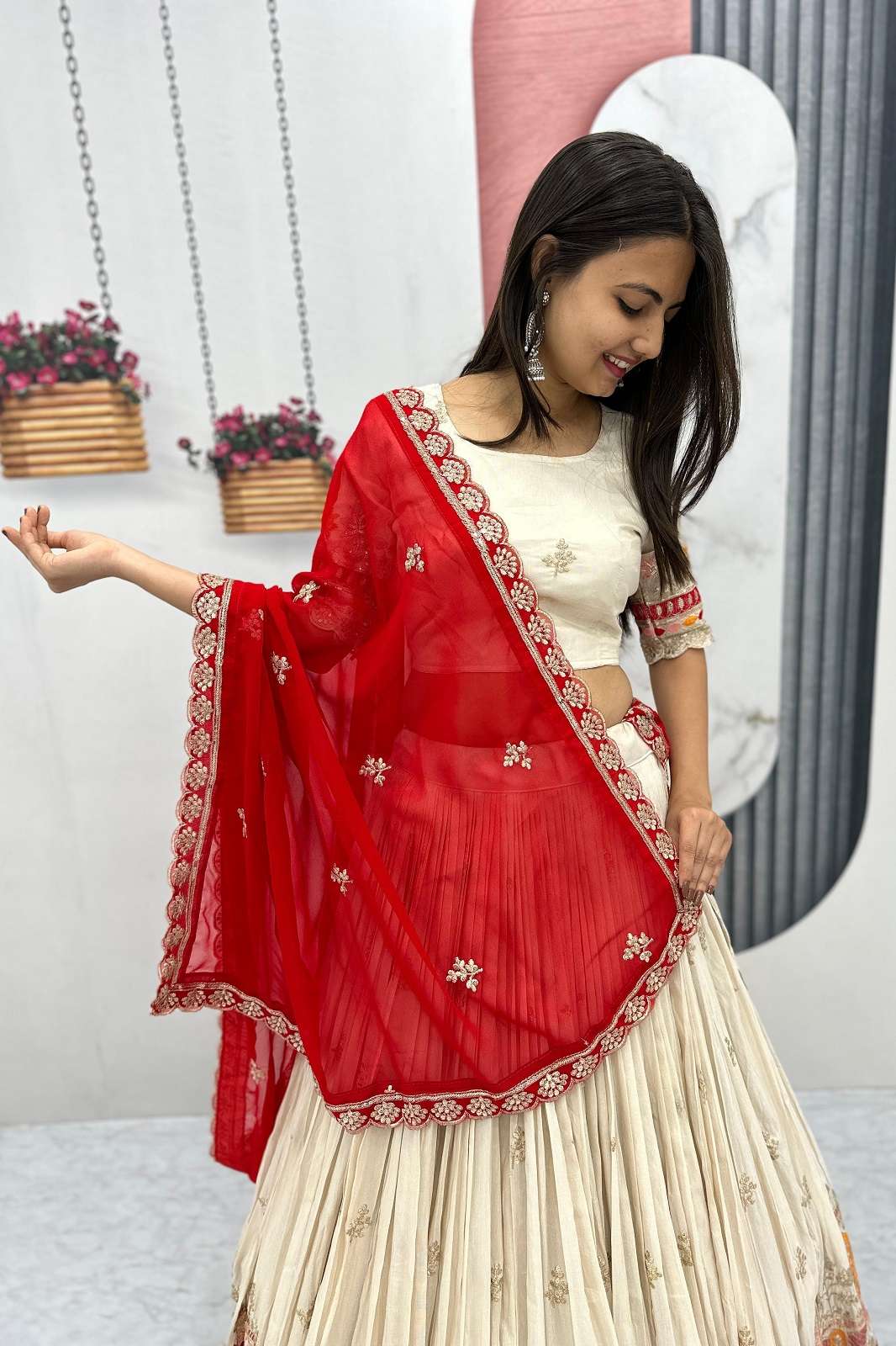 SHRI BALAJI 209 BANARASI TISSUE READY TO WEAR LEHENGAS
