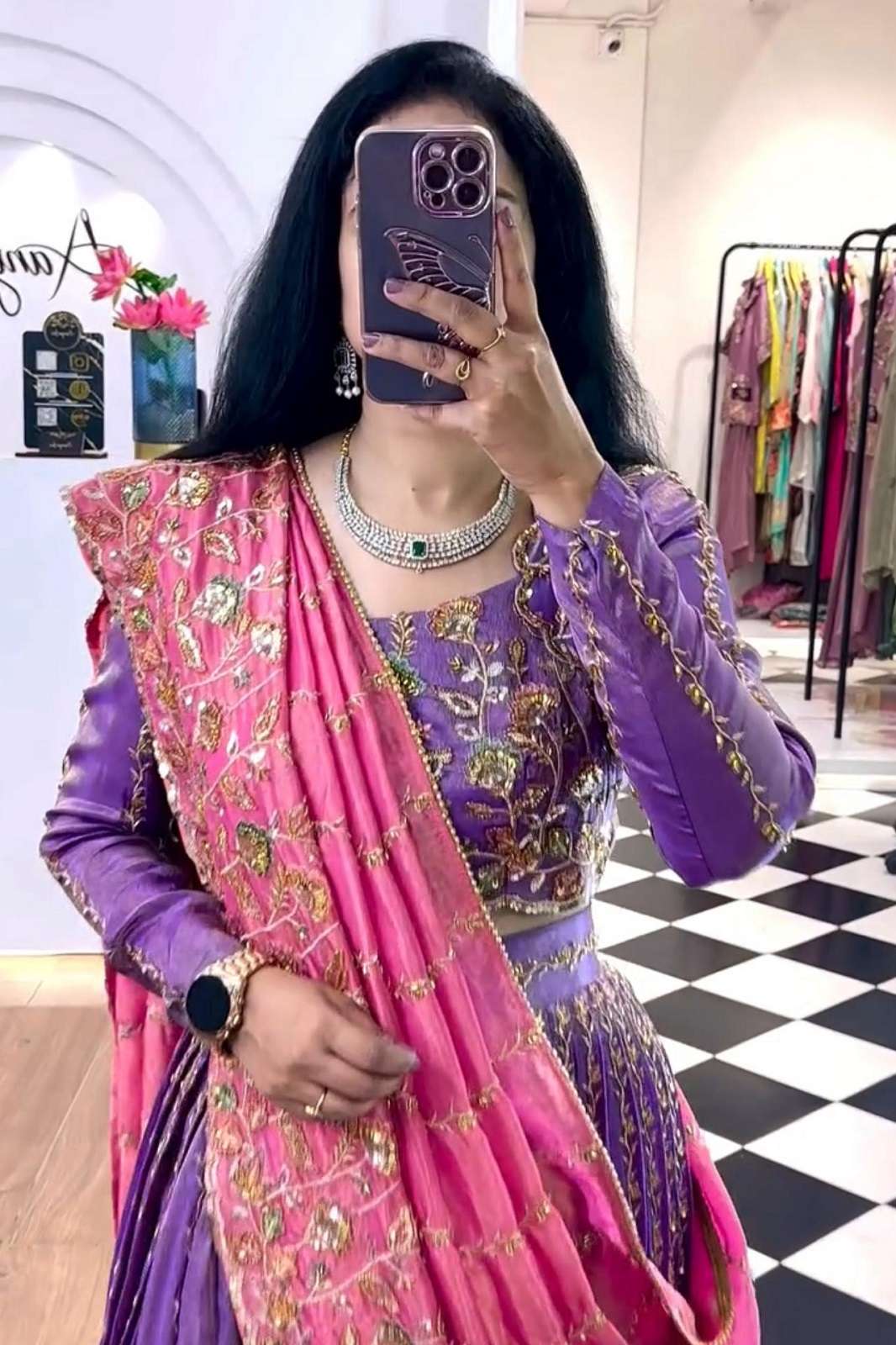 SHRI BALAJI 255 EMBROIDERED READY TO WEAR LEHENGAS