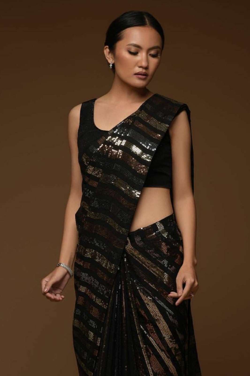 SHRI BALAJI 3415 HEAVY GEORGETTE EMBROIDERED SAREES