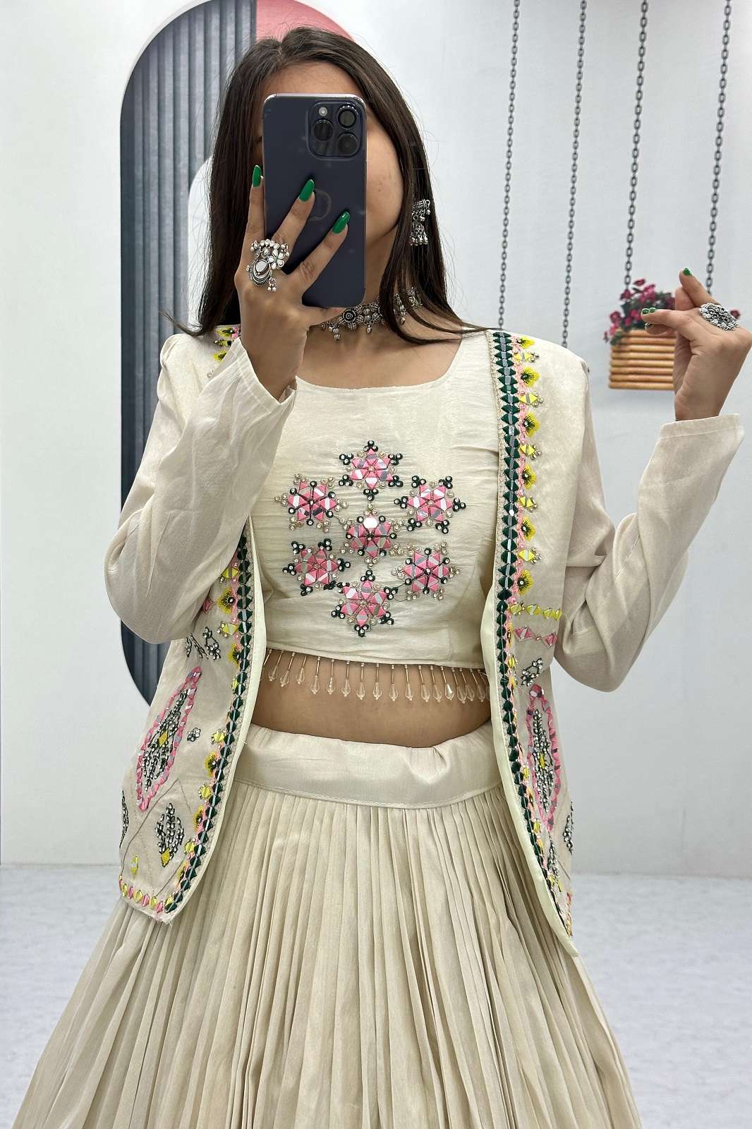 SHRI BALAJI 522 TISSUE HANDWORKED READY TO WEAR LEHENGAS