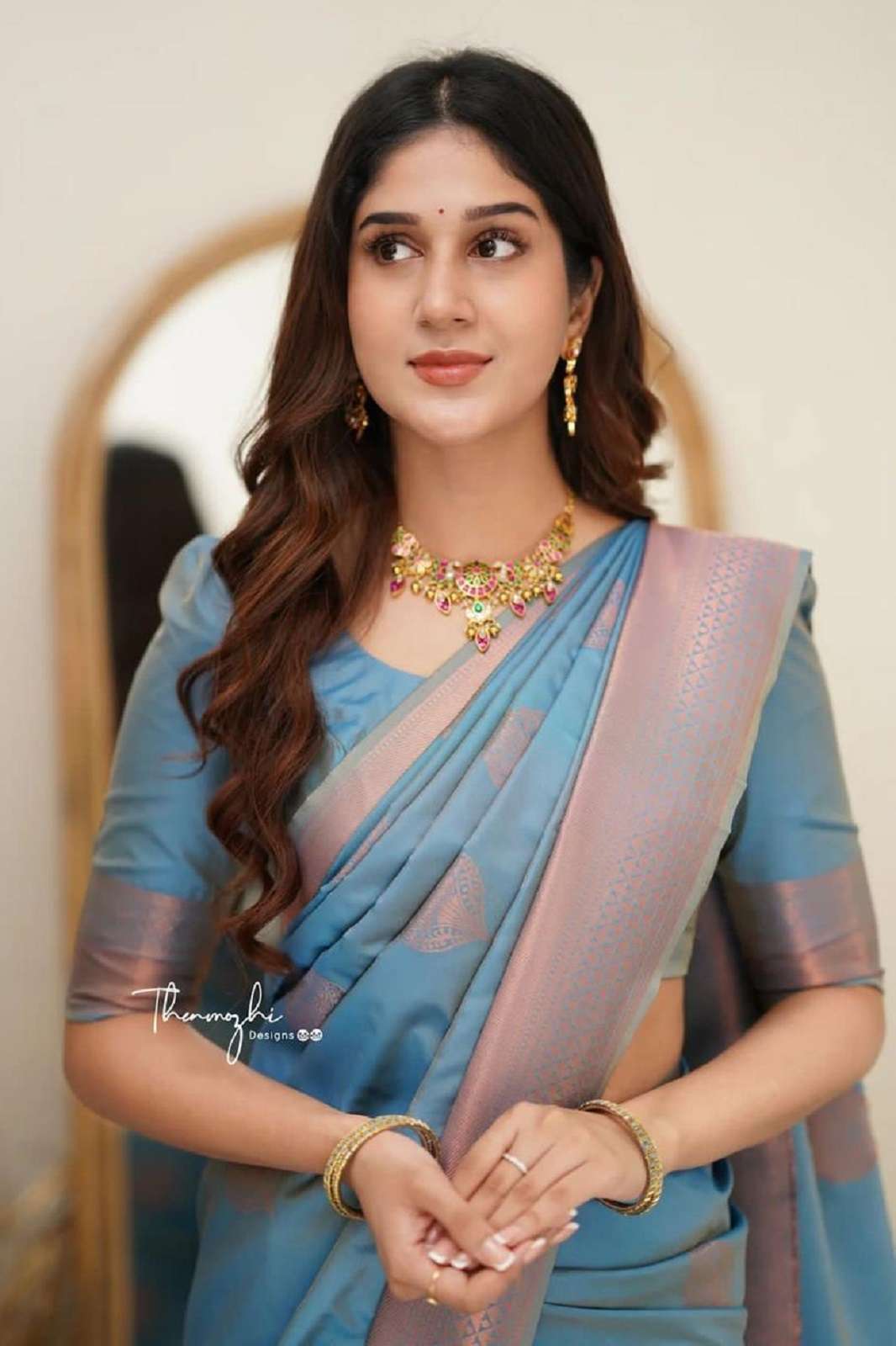 SHRI BALAJI 6015 SOFT LICHI SILK JAQUARD WORKED SAREES