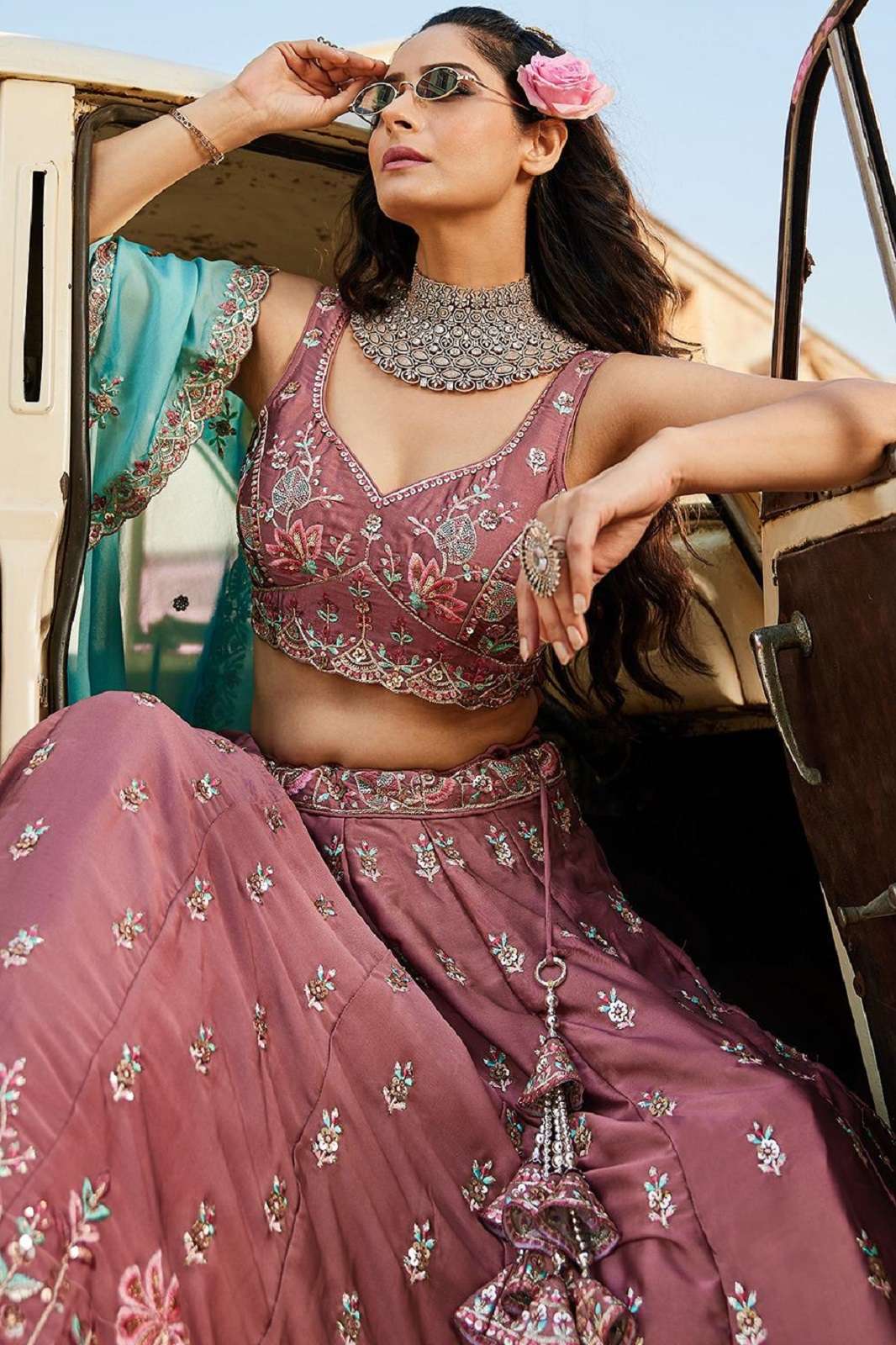 SHRI BALAJI ADORN CRAFT 6163 GEORGETTE READY TO WEAR LEHENGAS