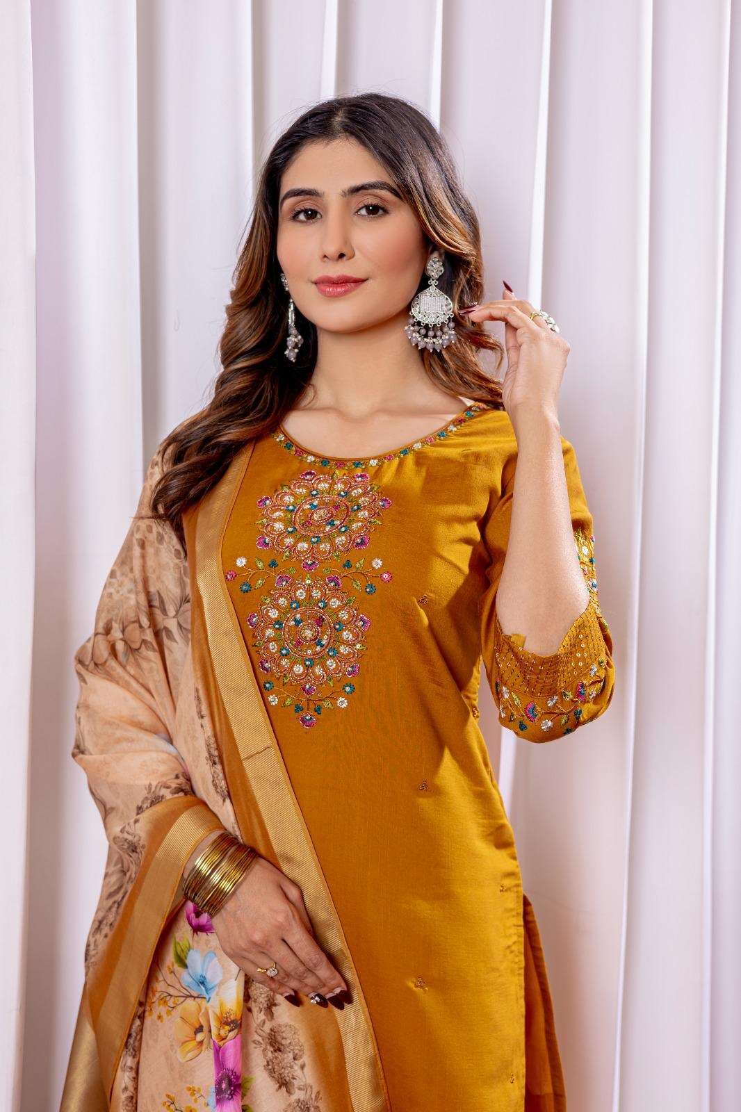 SHRI BALAJI AL 111 VISCOSE SILK READY TO WEAR KURTIES