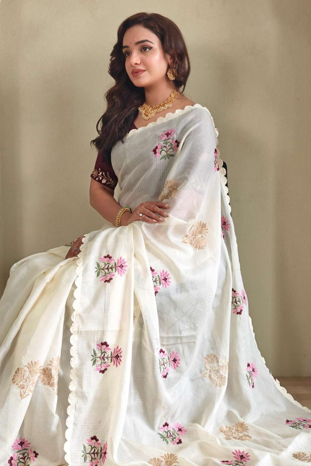 SHRI BALAJI ASHA WEAVING EMBROIDERED SAREES