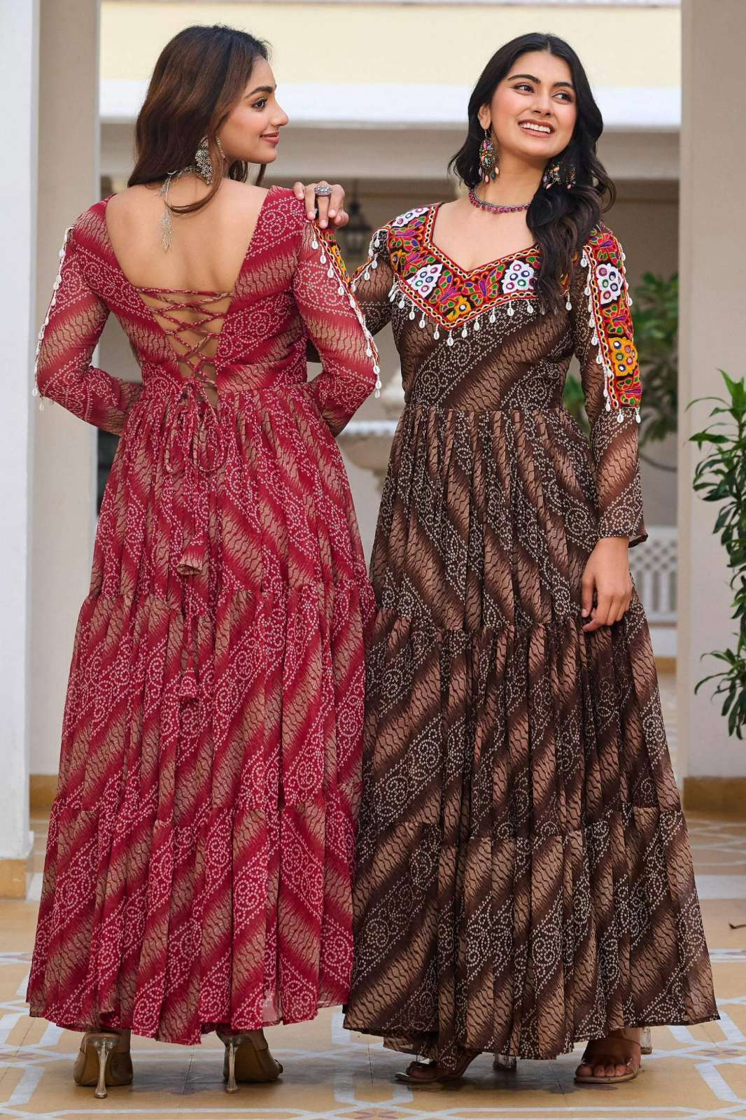 Shri Balaji Emporium 109 Navratri Special Gamtahi Work Gown